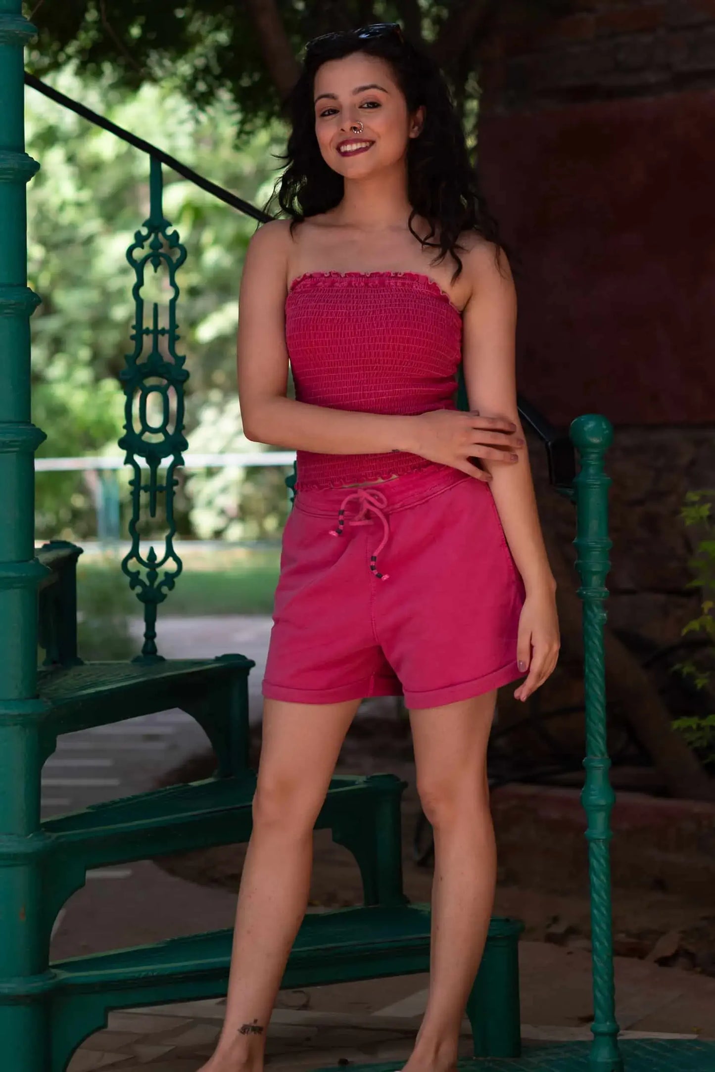 Bluebell Shorts (Fuchsia) - PURPLE POTATO