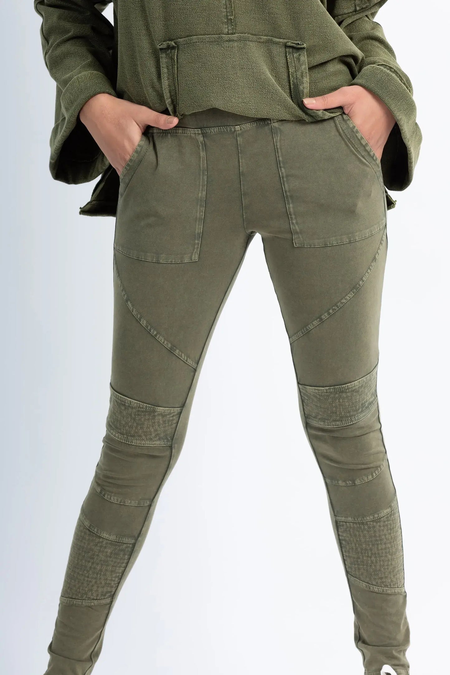 Bottlebrush Leggings (Olive) - PURPLE POTATO