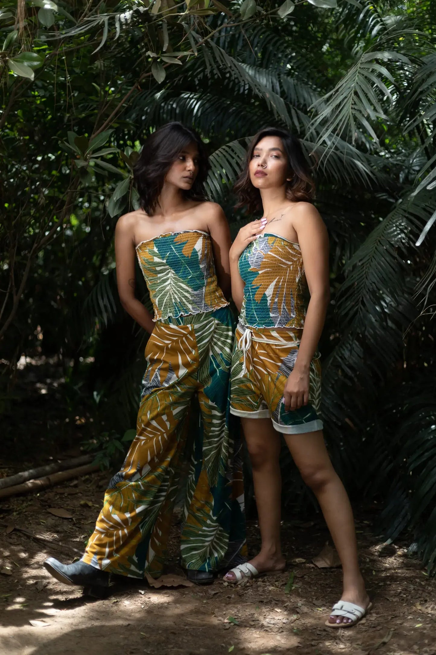 Buttercup Pants (Jungle Print) - PURPLE POTATO