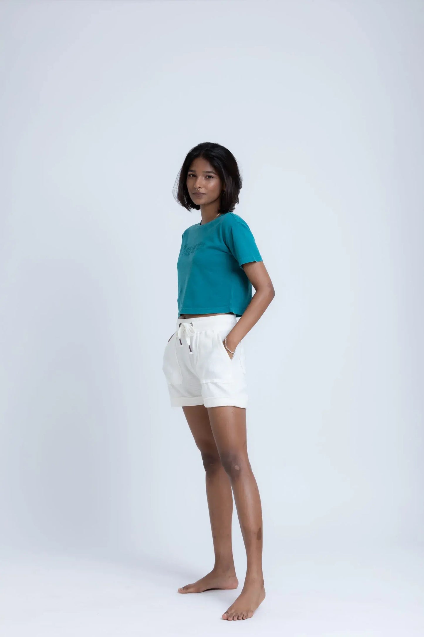 Clover Antique Shorts (Ivory) - PURPLE POTATO
