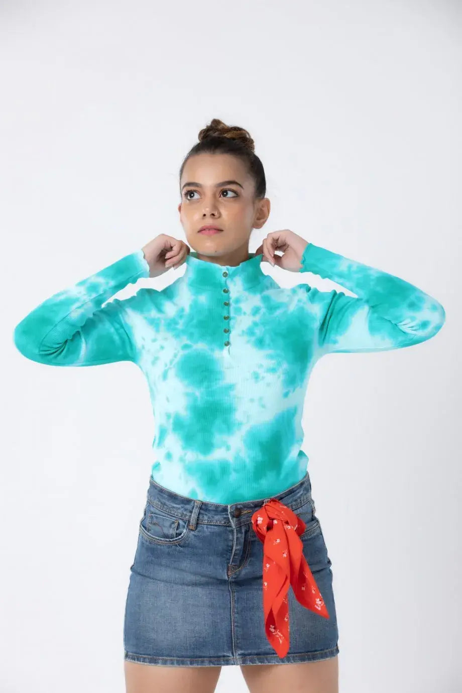 Daffodil Top (Teal) - PURPLE POTATO