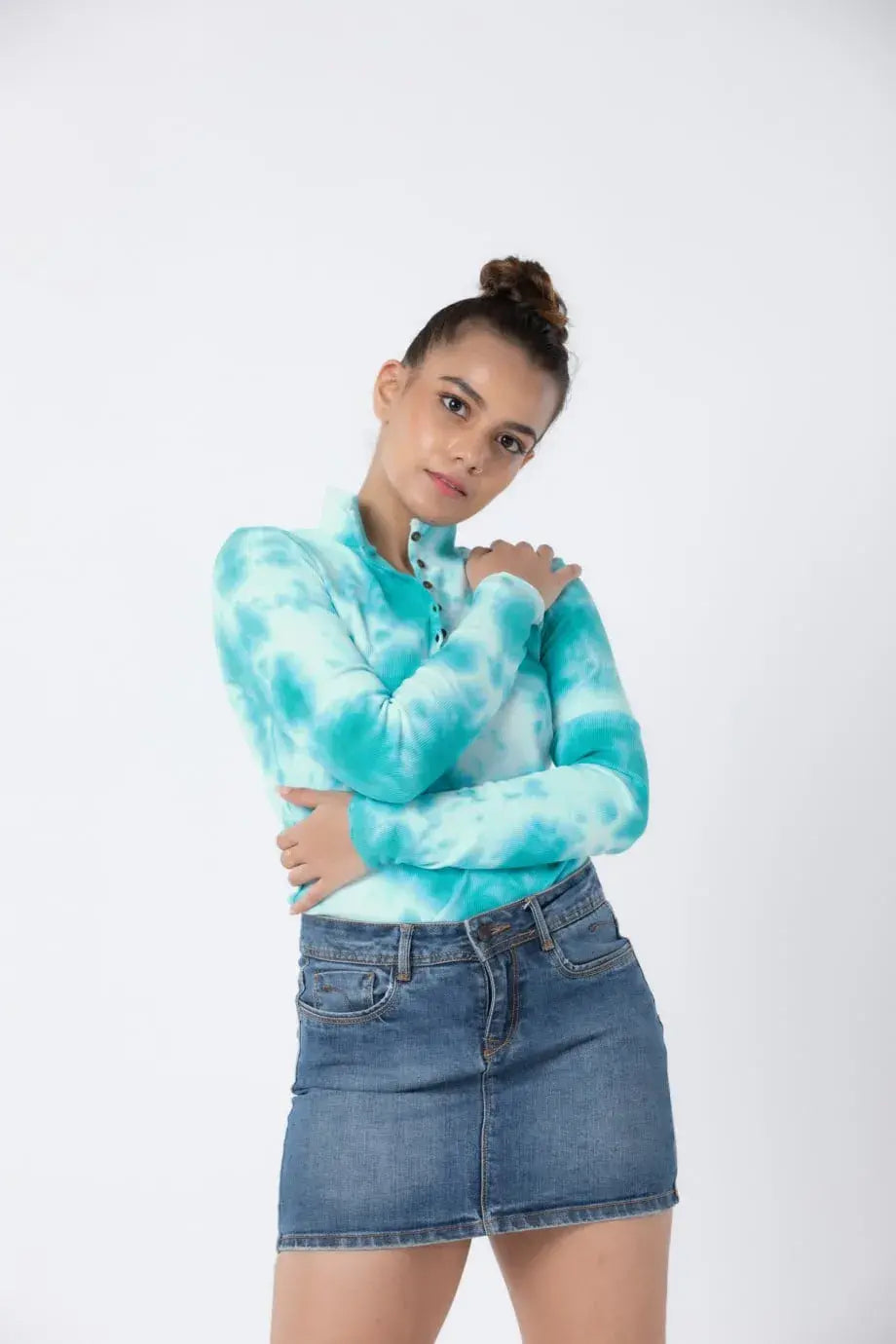 Daffodil Top (Teal) - PURPLE POTATO