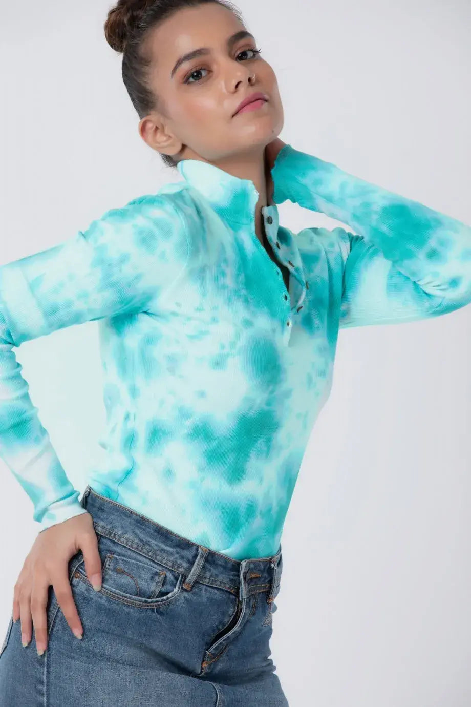 Daffodil Top (Teal) - PURPLE POTATO