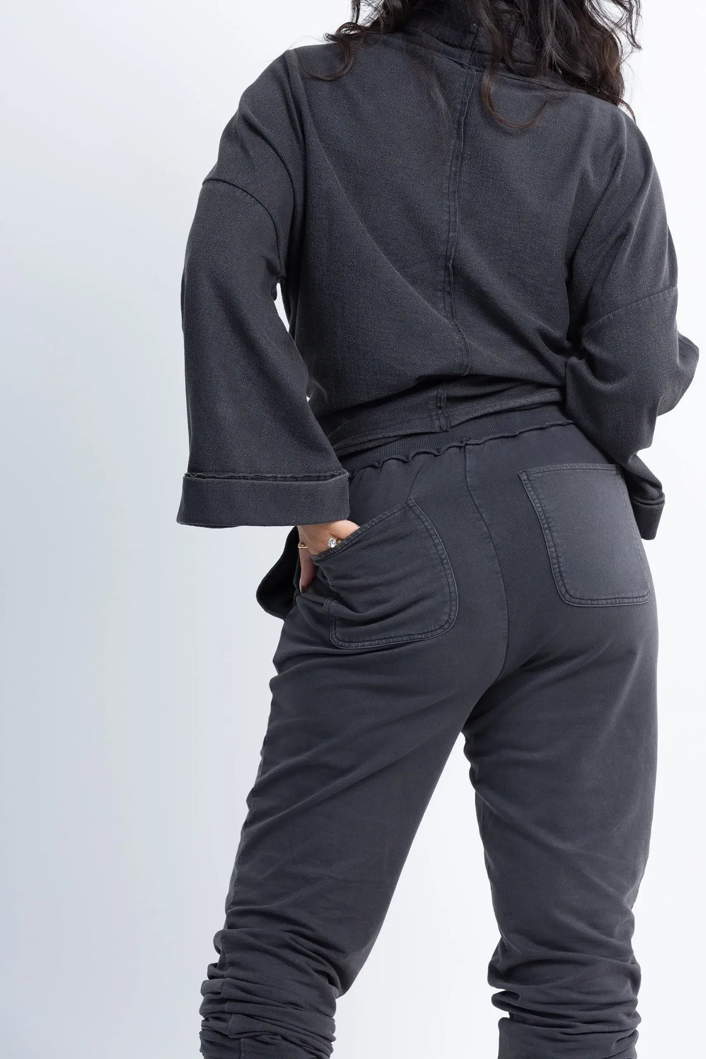 Forget Me Not Joggers (Charcoal) - PURPLE POTATO