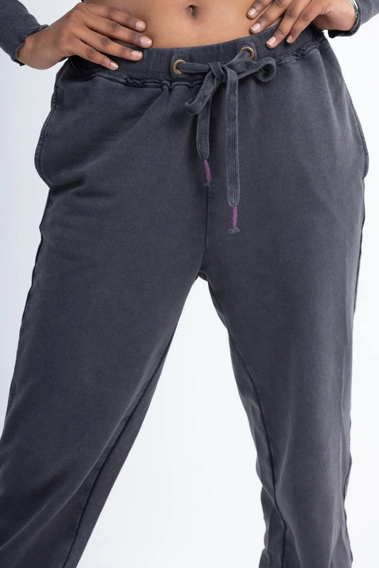 Forget Me Not Joggers (Charcoal) - PURPLE POTATO