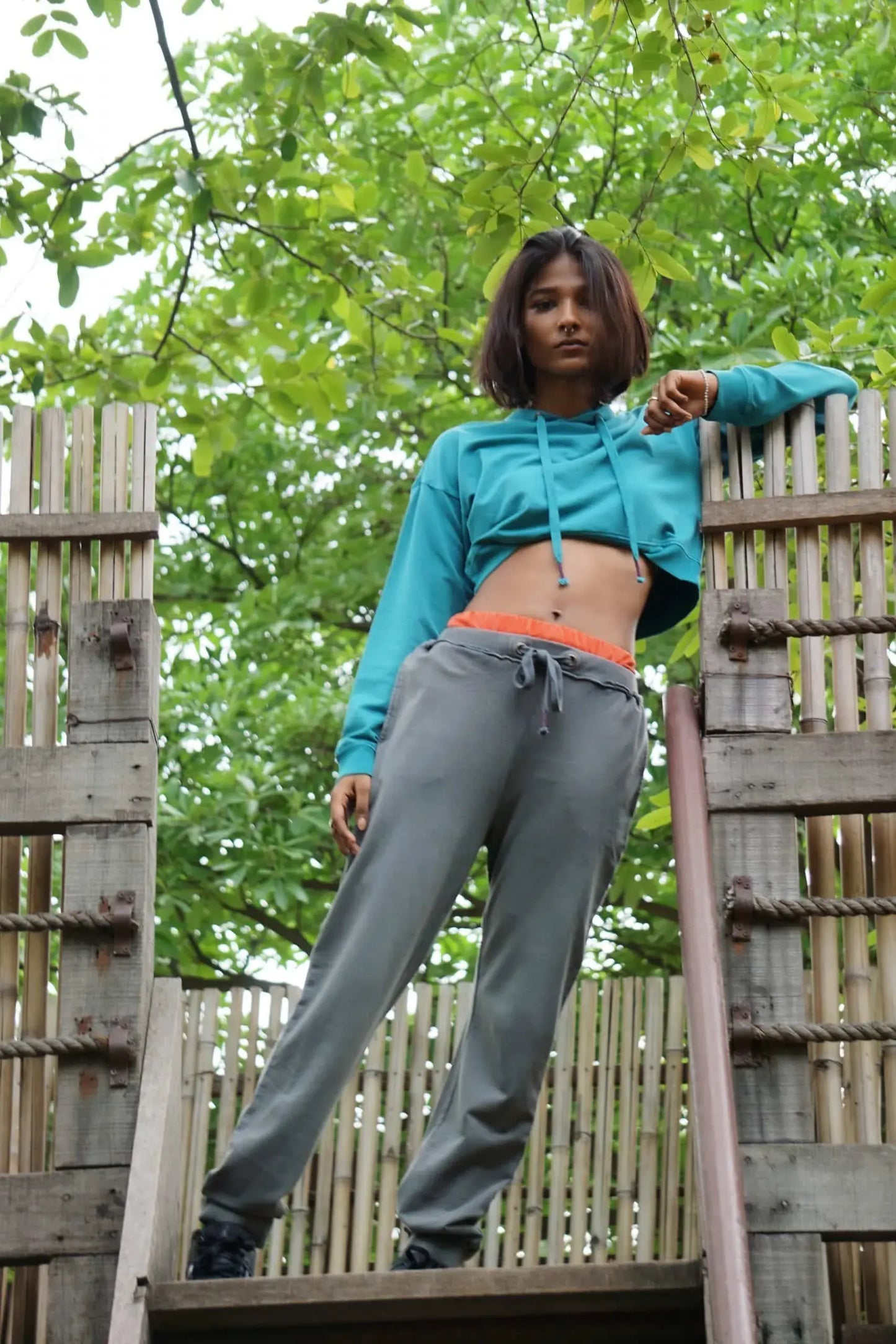 Forget Me Not Joggers (Grey) - PURPLE POTATO