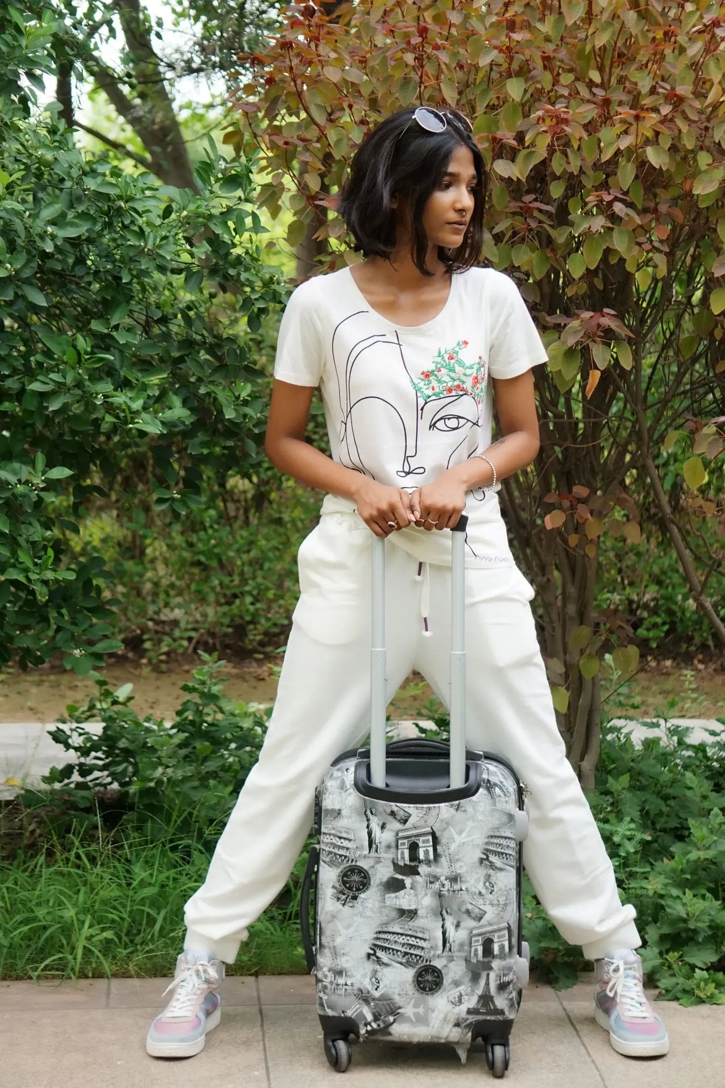 Forget Me Not Joggers (Ivory) - PURPLE POTATO