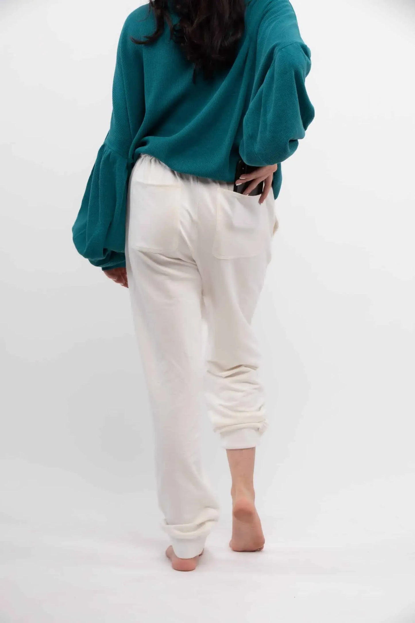 Forget Me Not Joggers (Ivory) - PURPLE POTATO