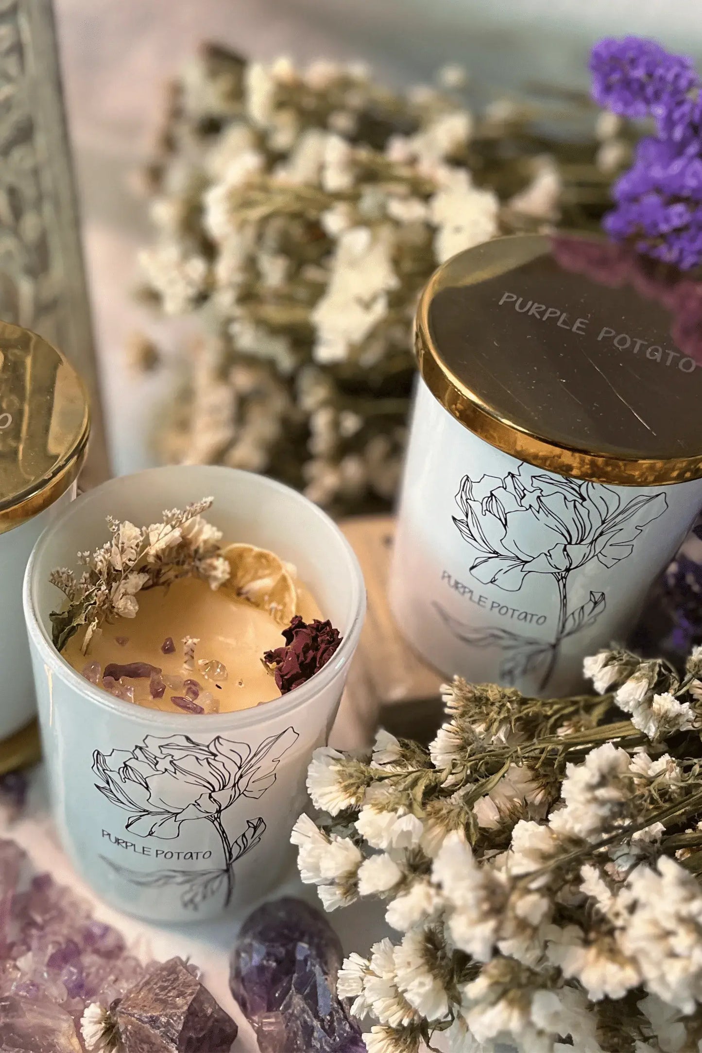 Honey Lemon, Darling Citrine Candle - PURPLE POTATO