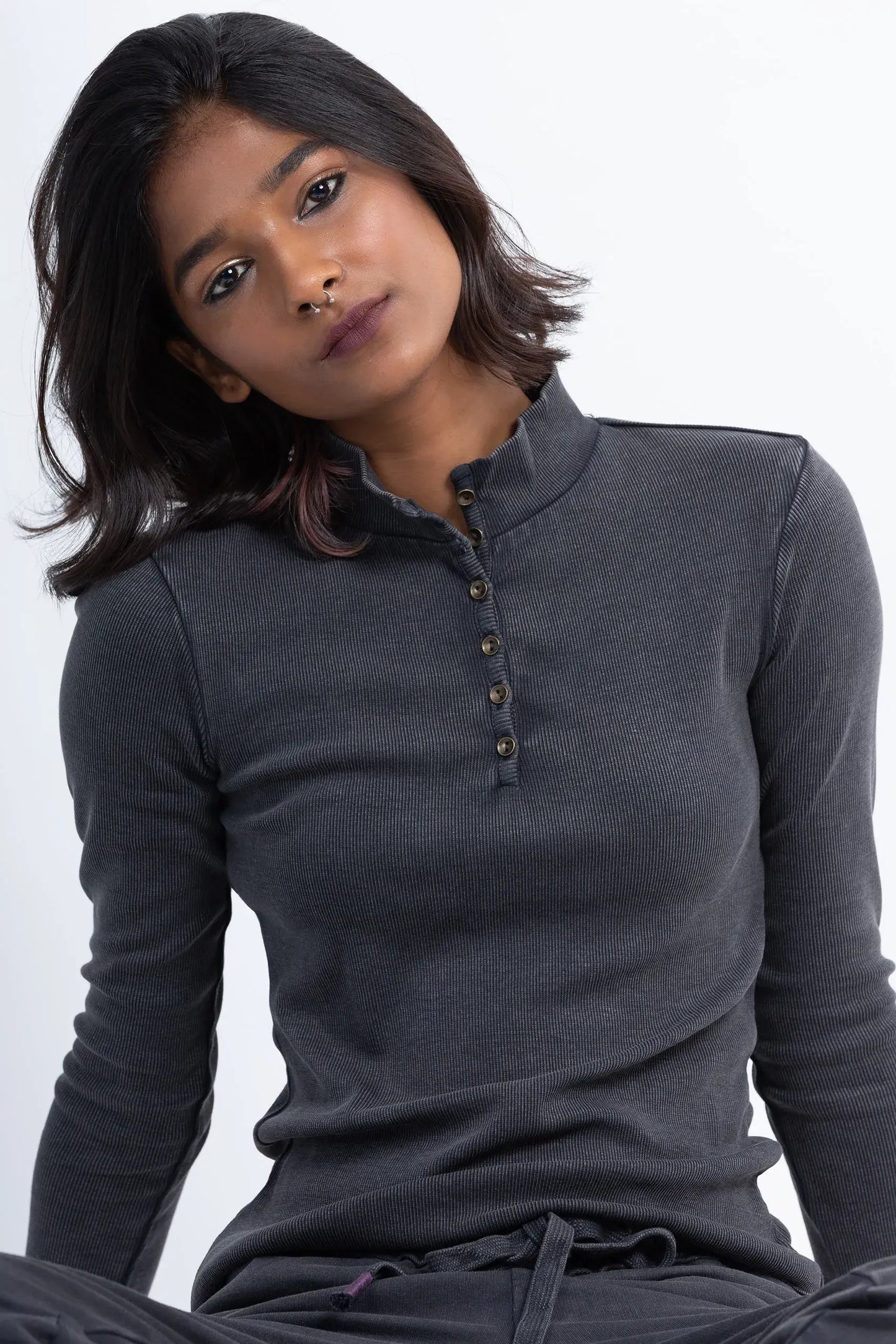 Iris Top (Charcoal) - PURPLE POTATO