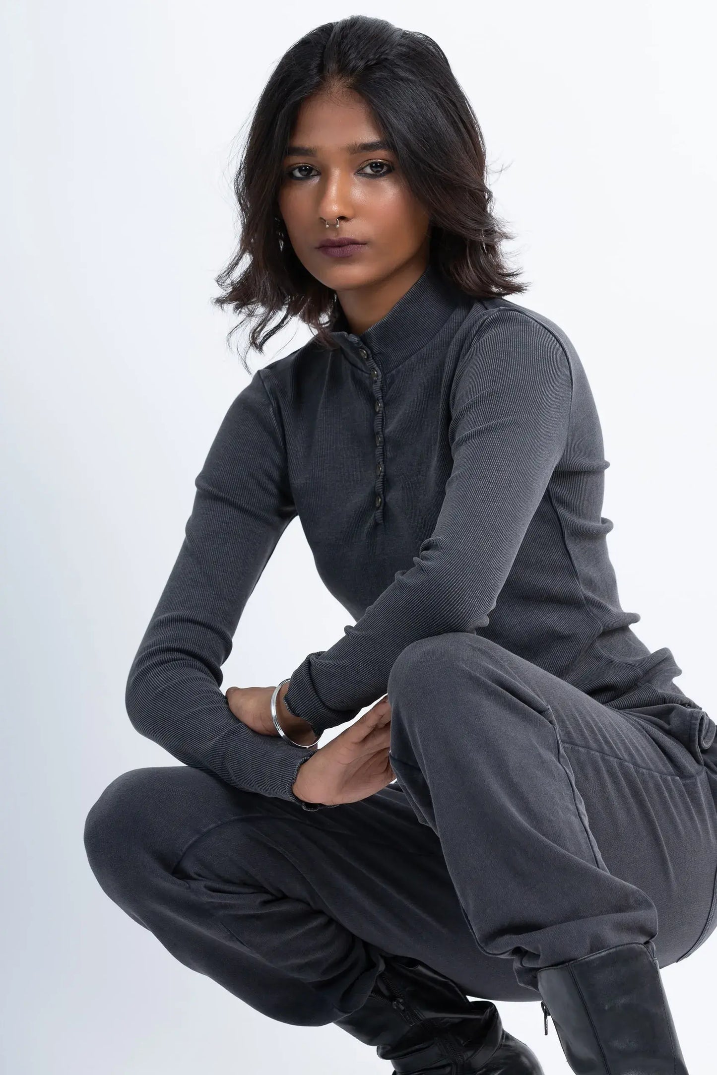 Iris Top (Charcoal) - PURPLE POTATO