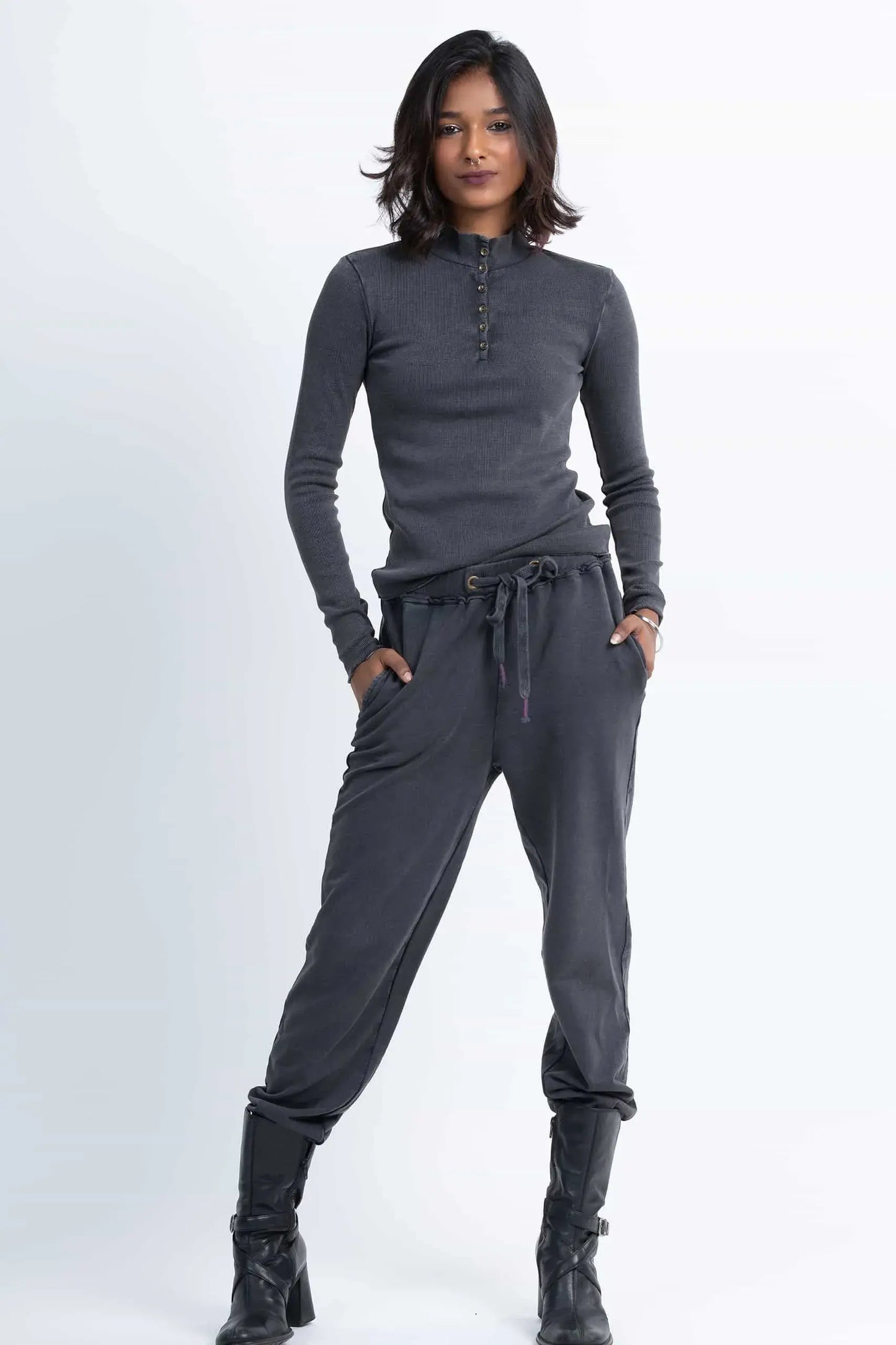 Iris Top (Charcoal) - PURPLE POTATO