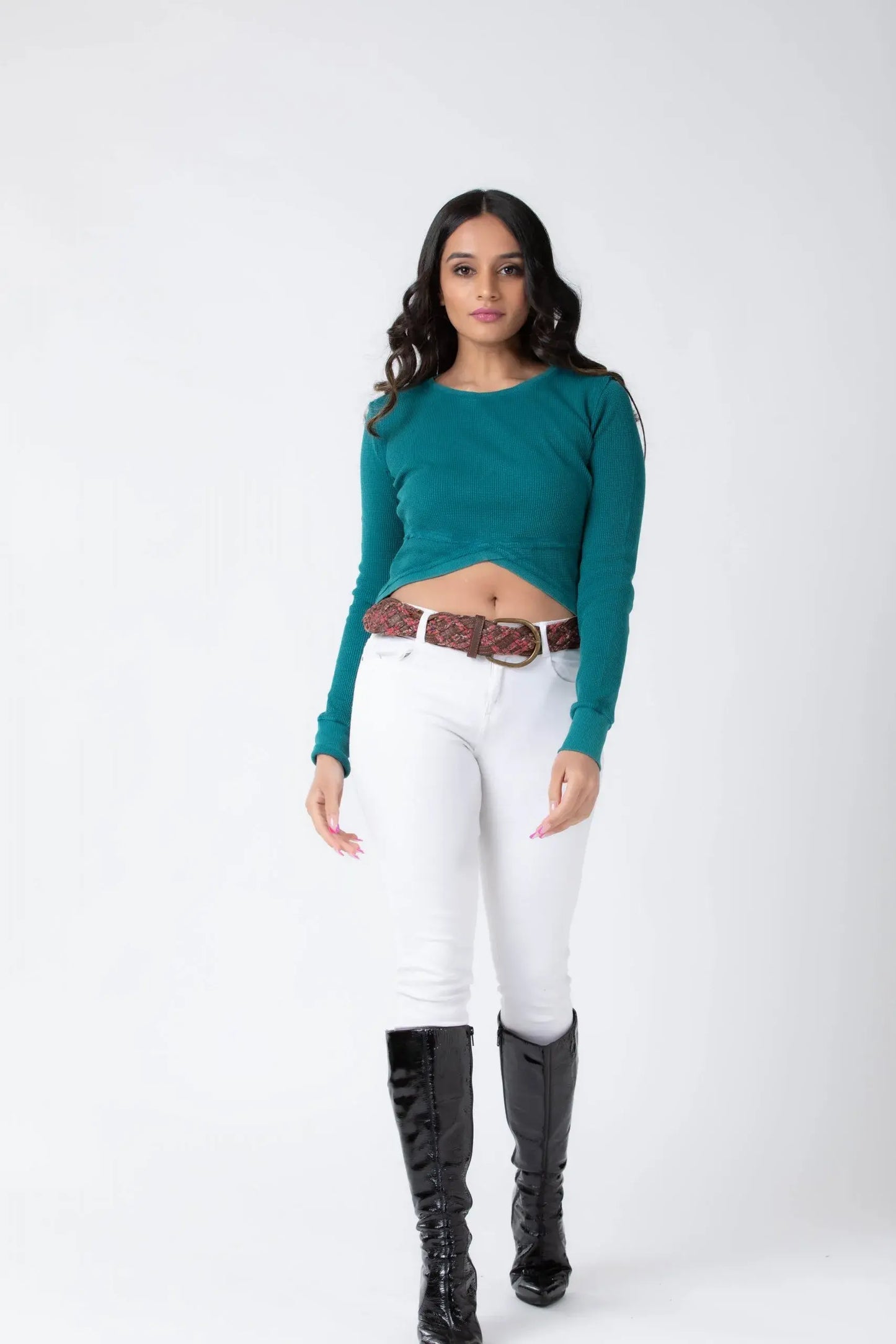 Larkspur Top (Teal) - PURPLE POTATO