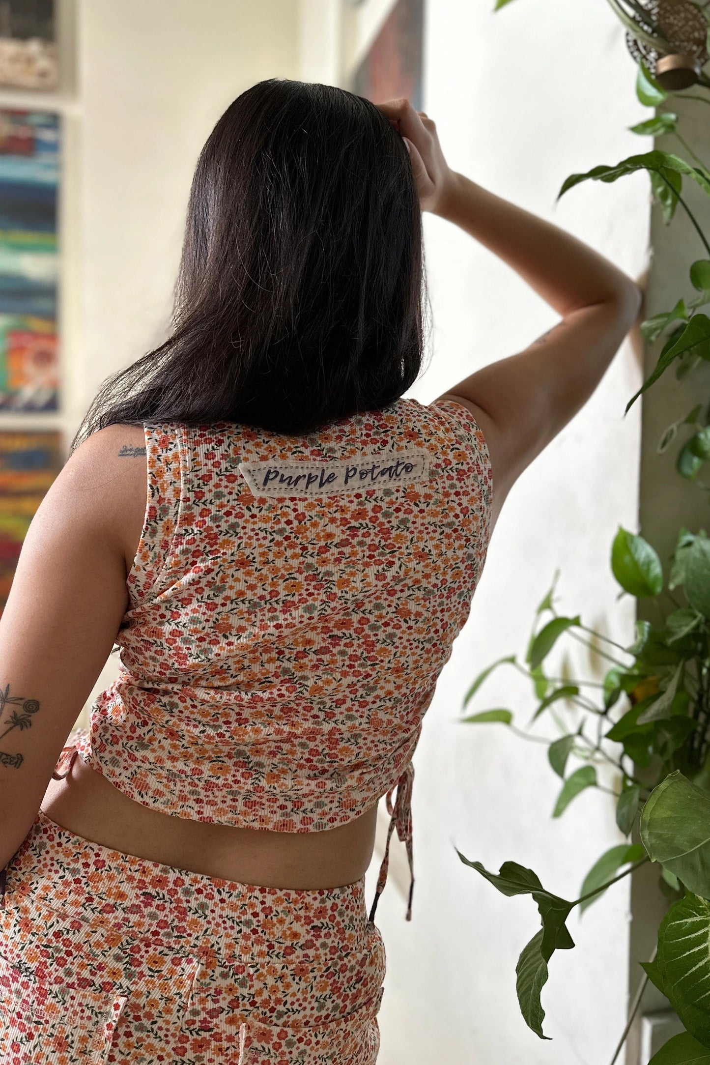Marigold Top (Ditsy Print)