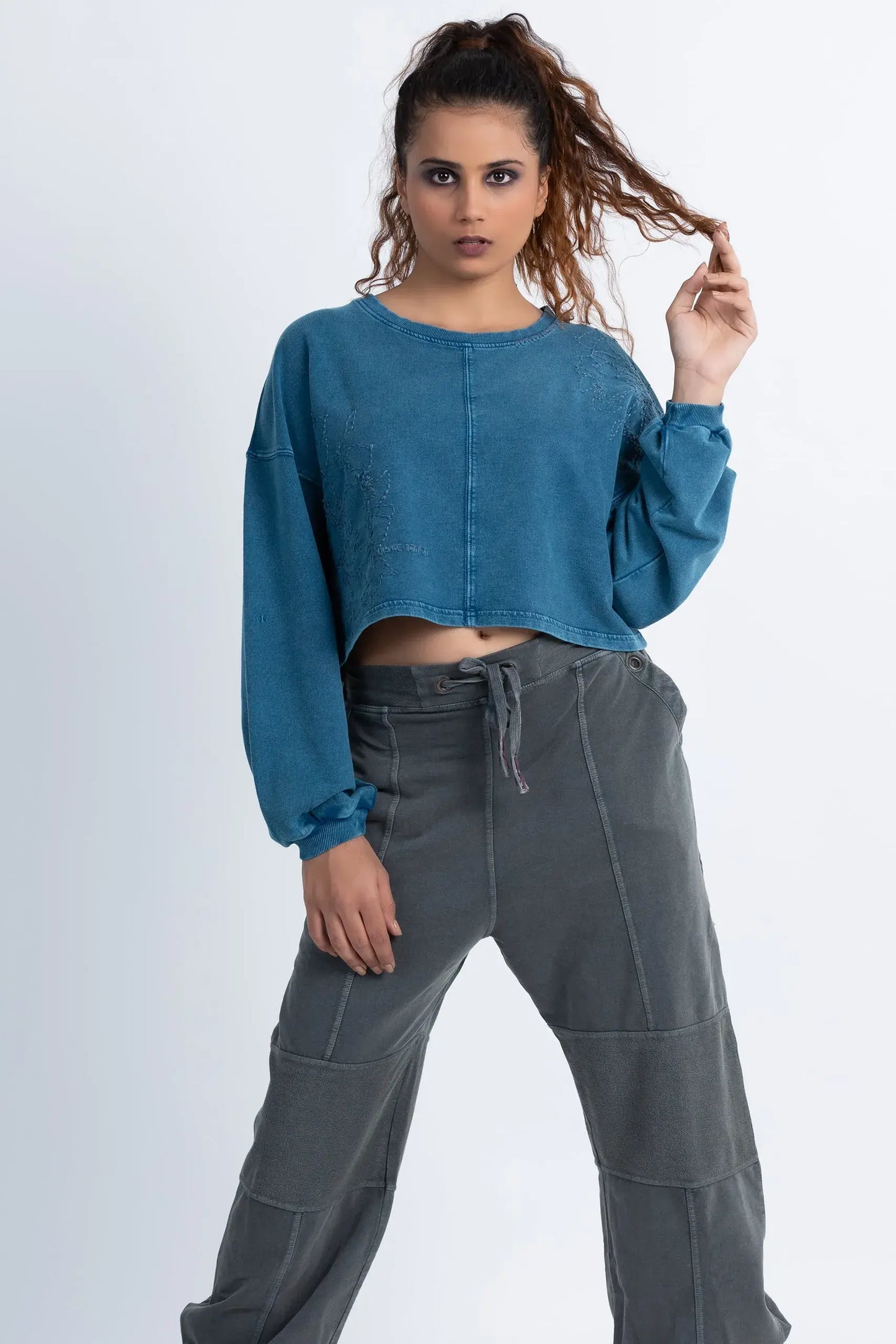 Mimosa Crop Top (Galaxy) - PURPLE POTATO