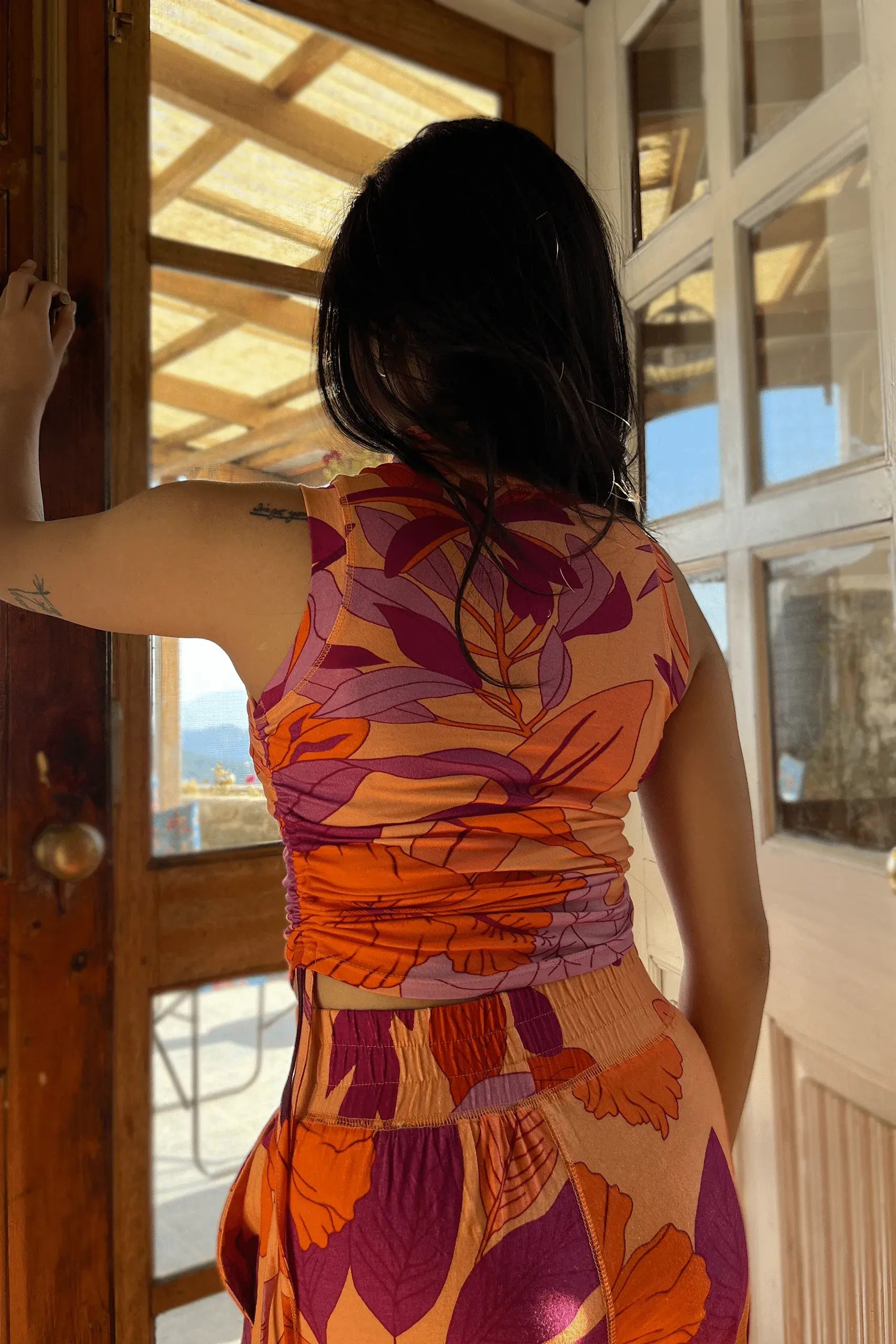 Marigold Top (Fern Print) - PURPLE POTATO