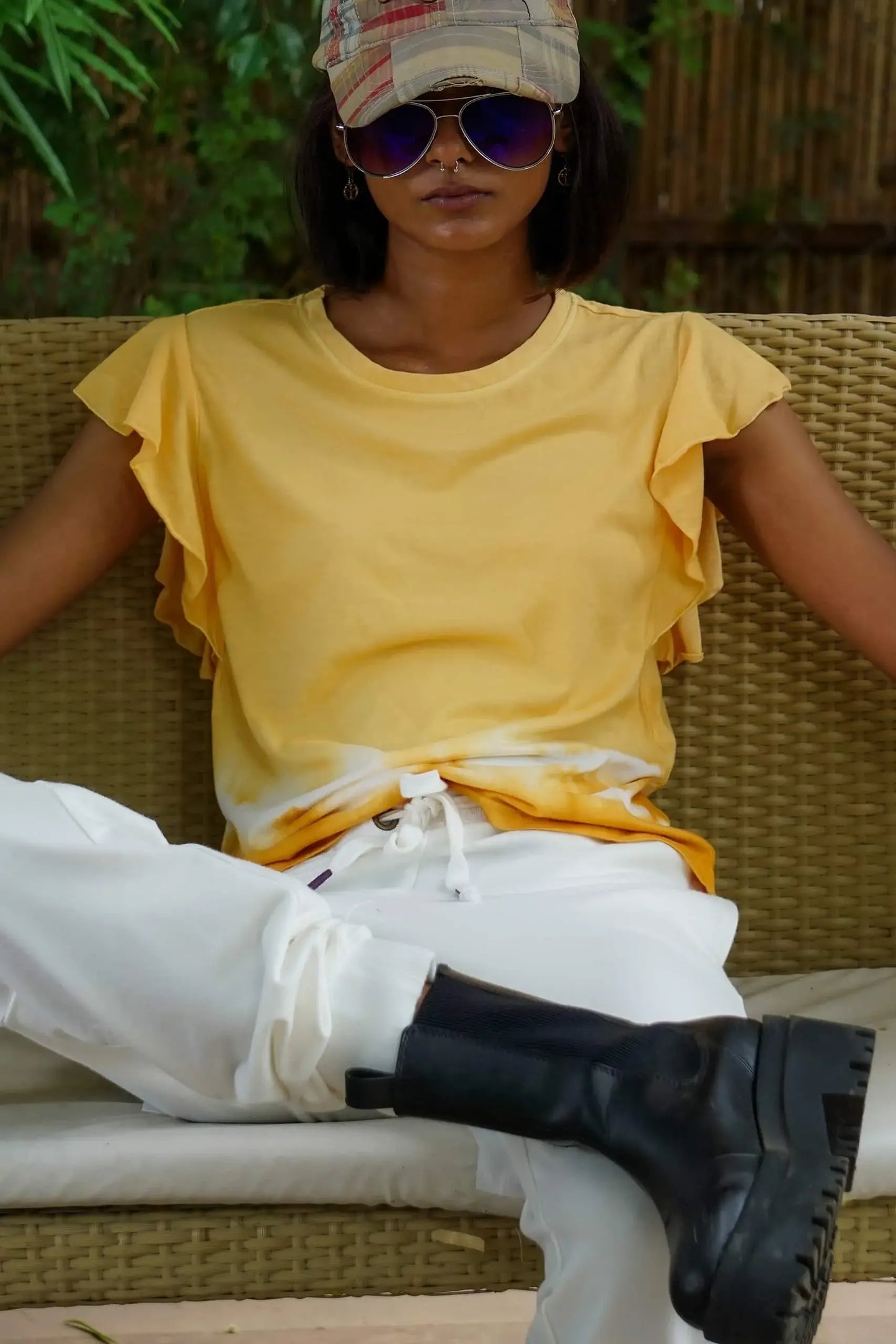 Pansy Tie-Dye Top (Mango) - PURPLE POTATO