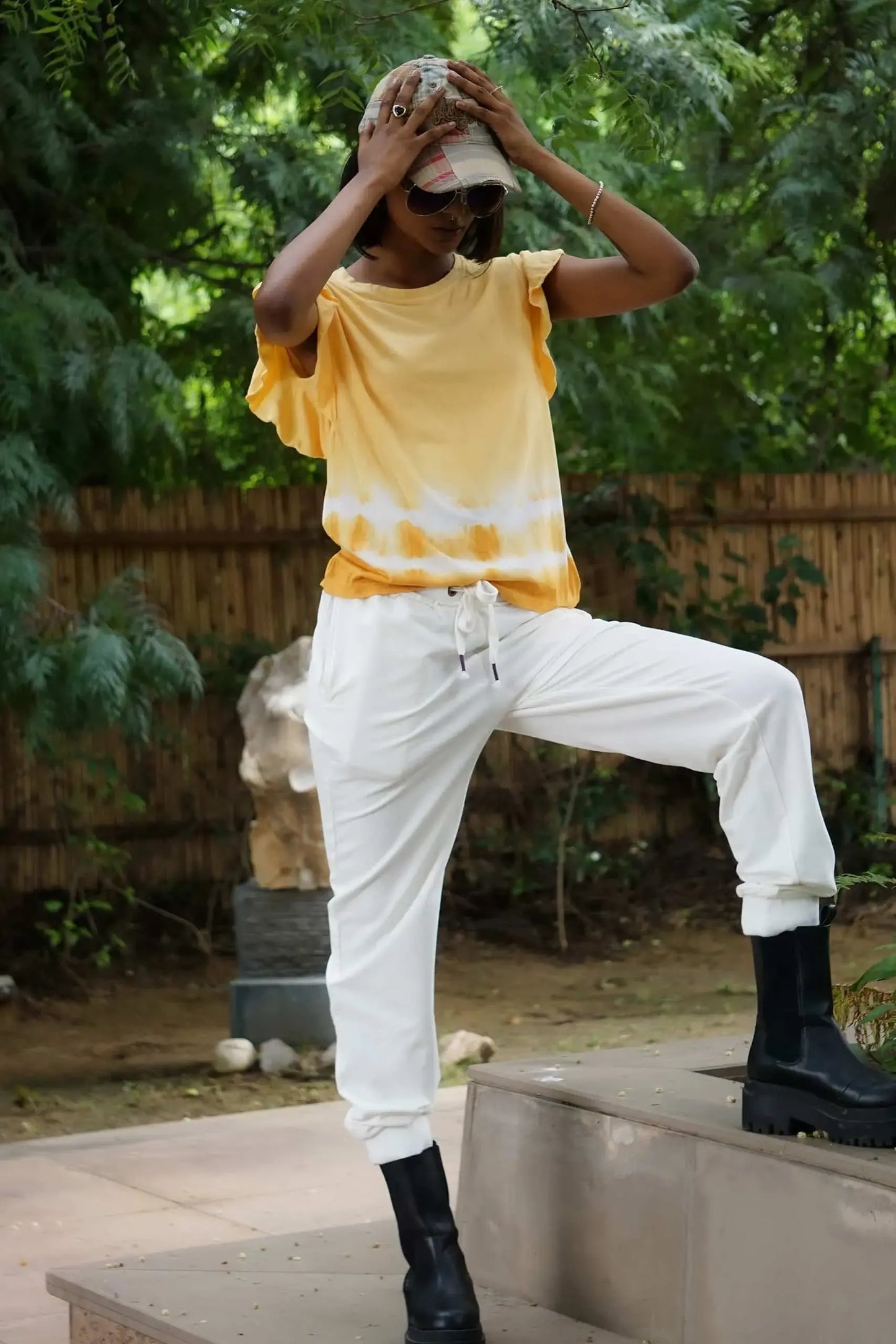 Pansy Tie-Dye Top (Mango) - PURPLE POTATO