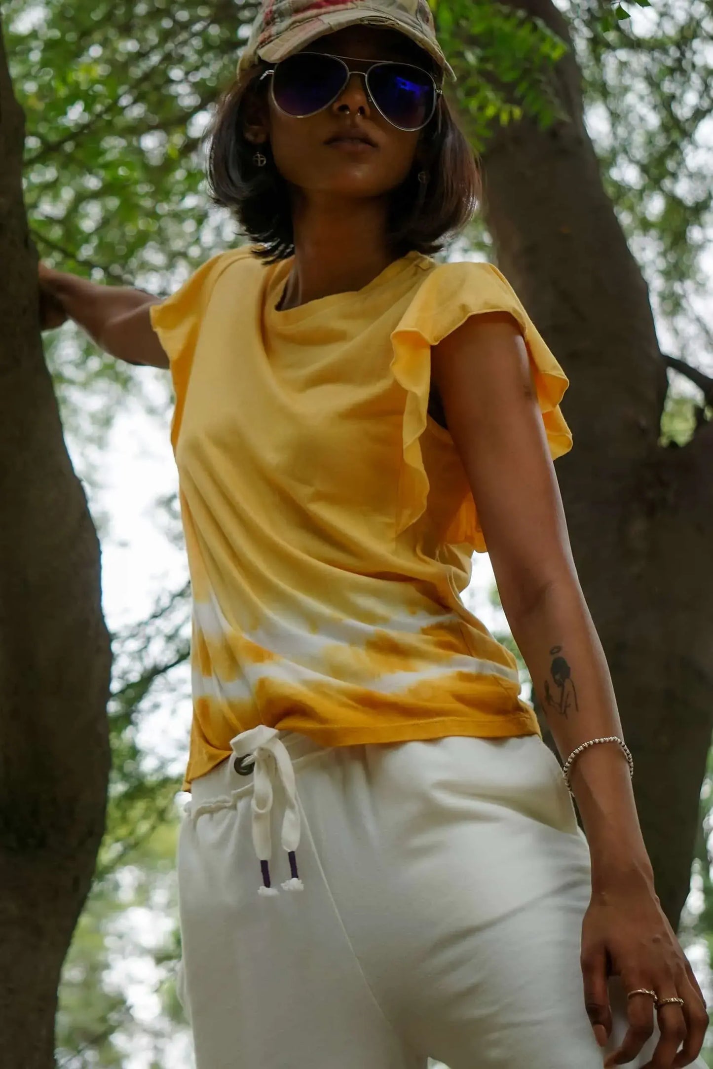 Pansy Tie-Dye Top (Mango) - PURPLE POTATO