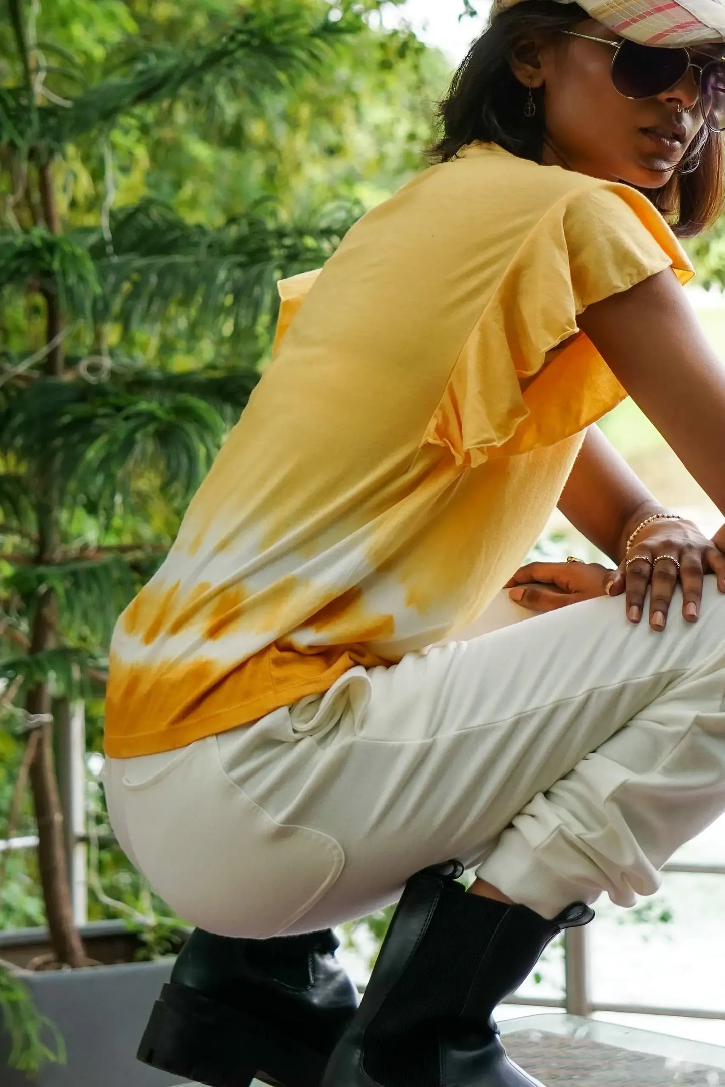 Pansy Tie-Dye Top (Mango) - PURPLE POTATO