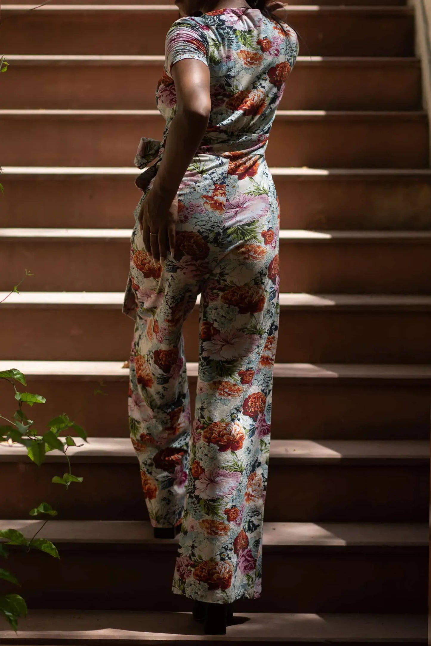 Peony Jumpsuit (Peony Print) - PURPLE POTATO