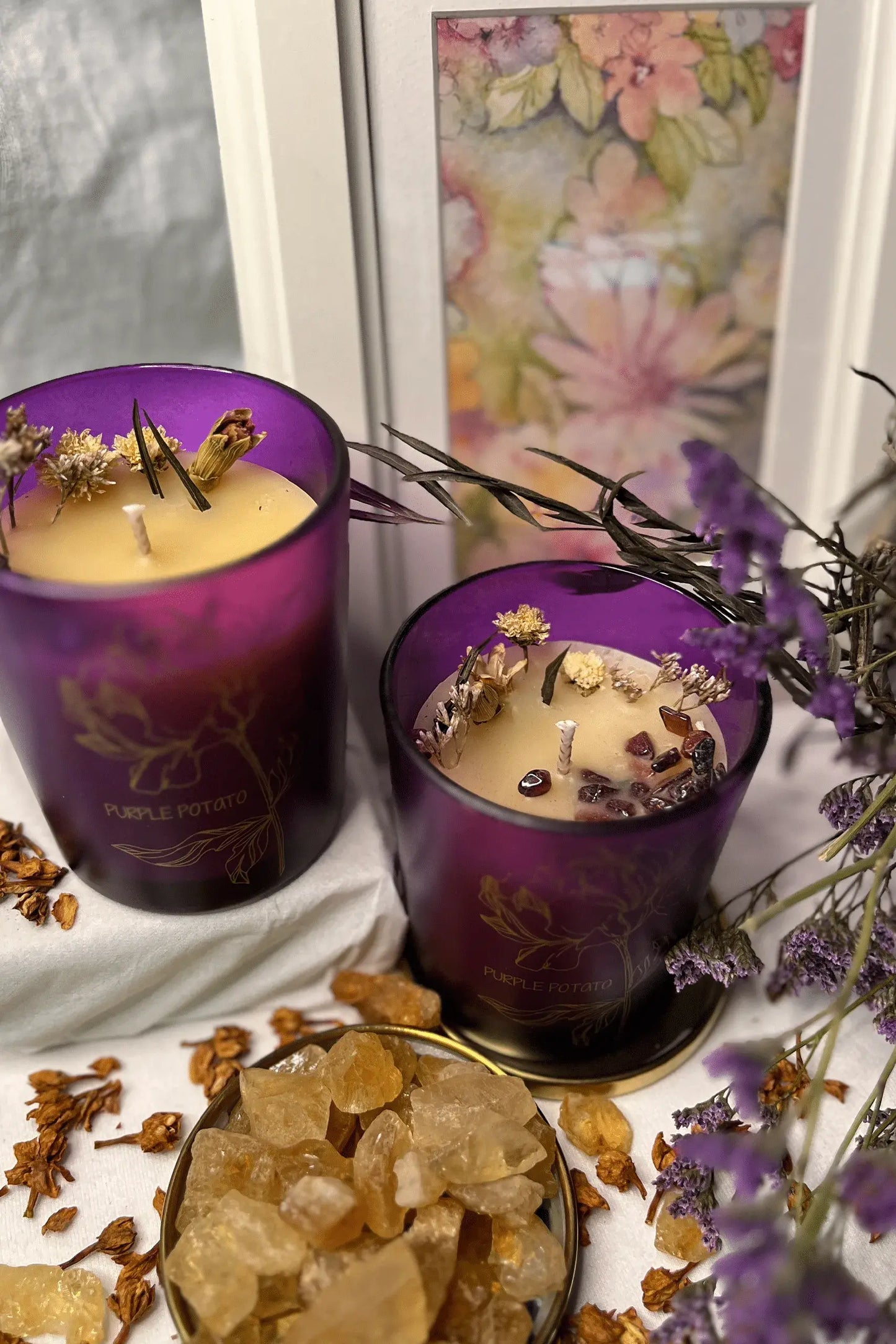 Petals & Peppers Garnet Candle - PURPLE POTATO