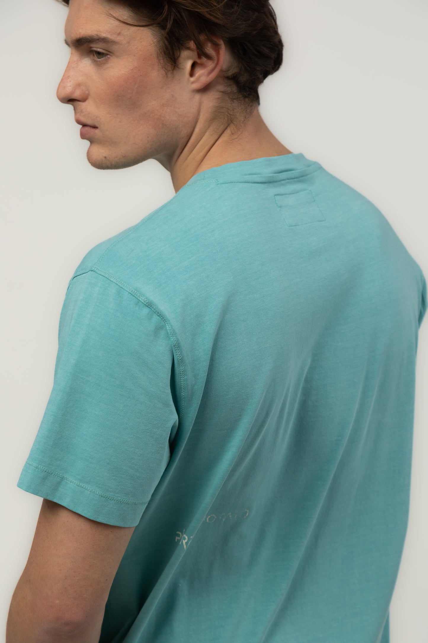 Men's Relaxed Fit Crew Neck Tee (Turquoise)