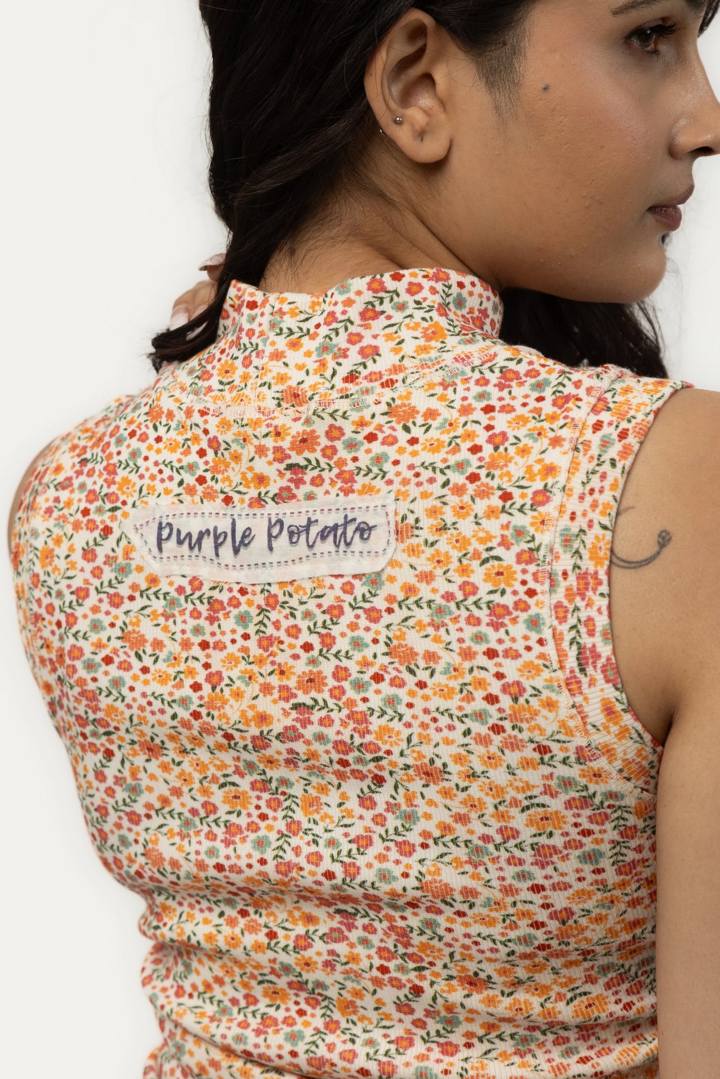 Marigold Top (Ditsy Print)