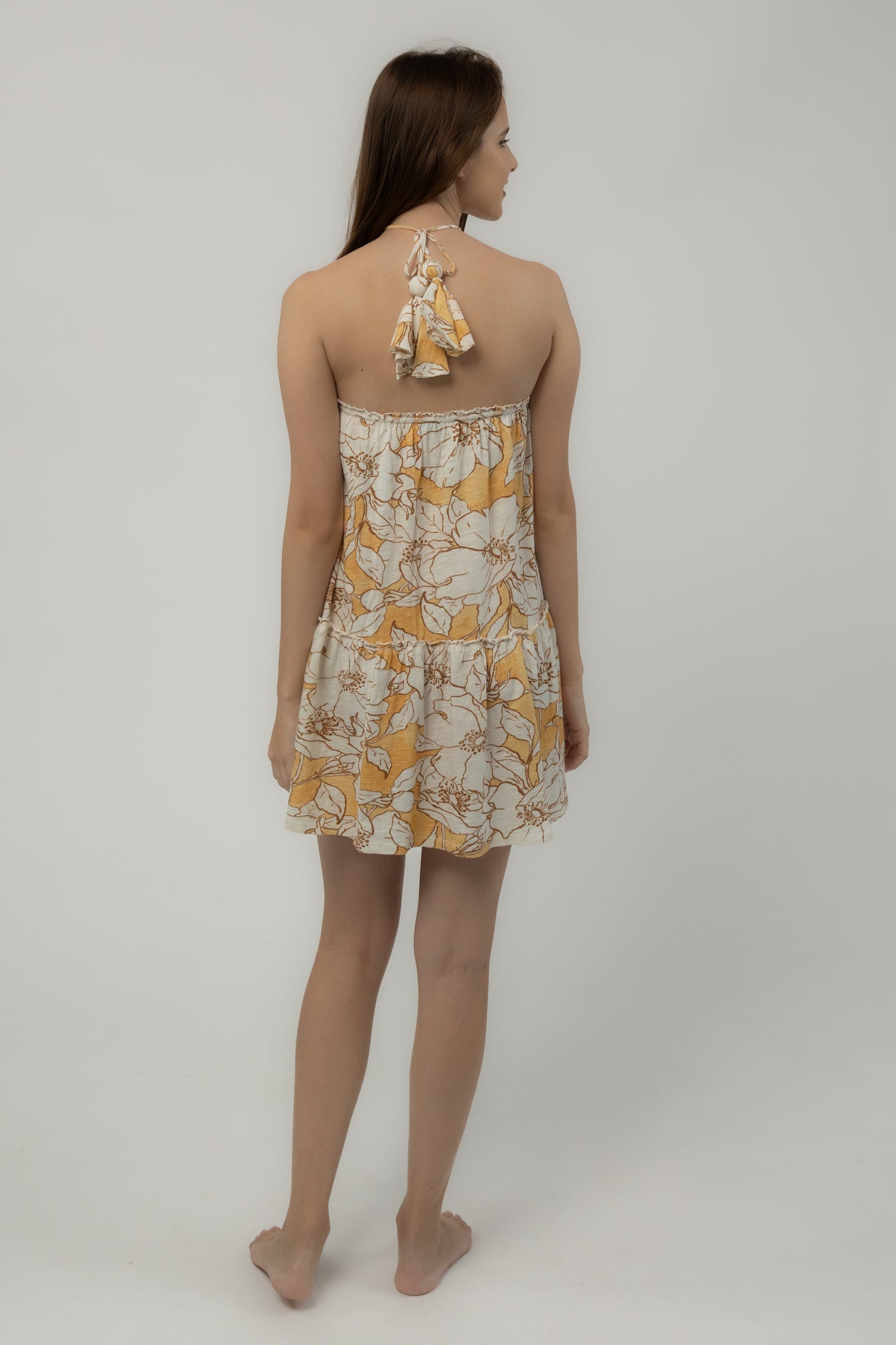English Rose Off-Shoulder Dress With Tassles