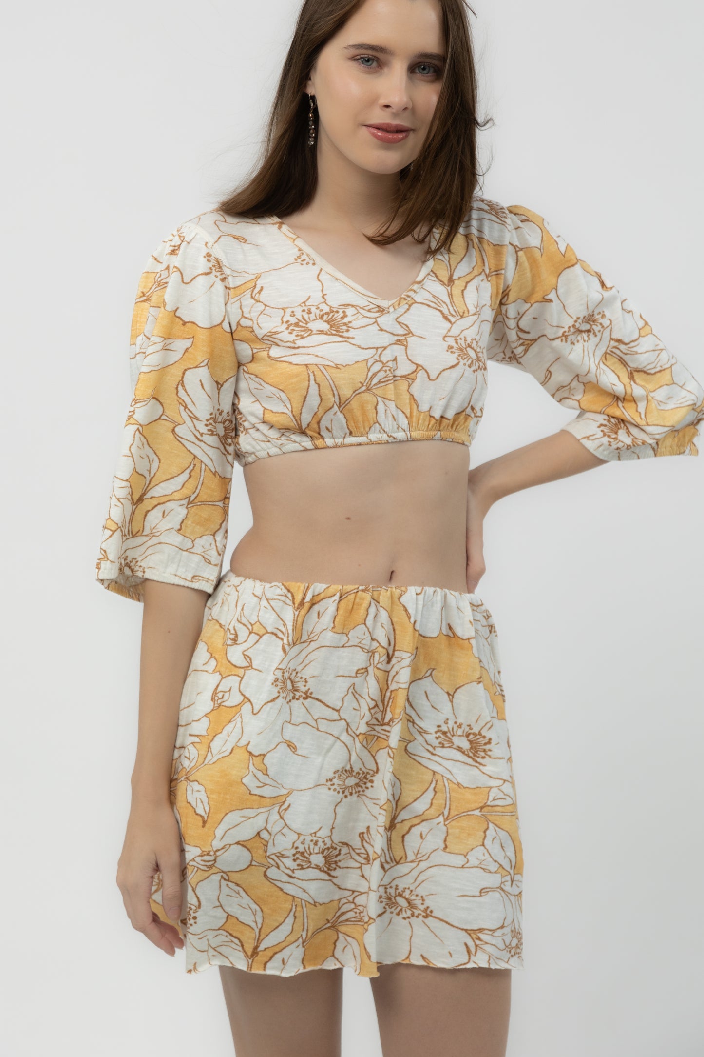 English Rose Top & Mini Skirt Co-Ord Set