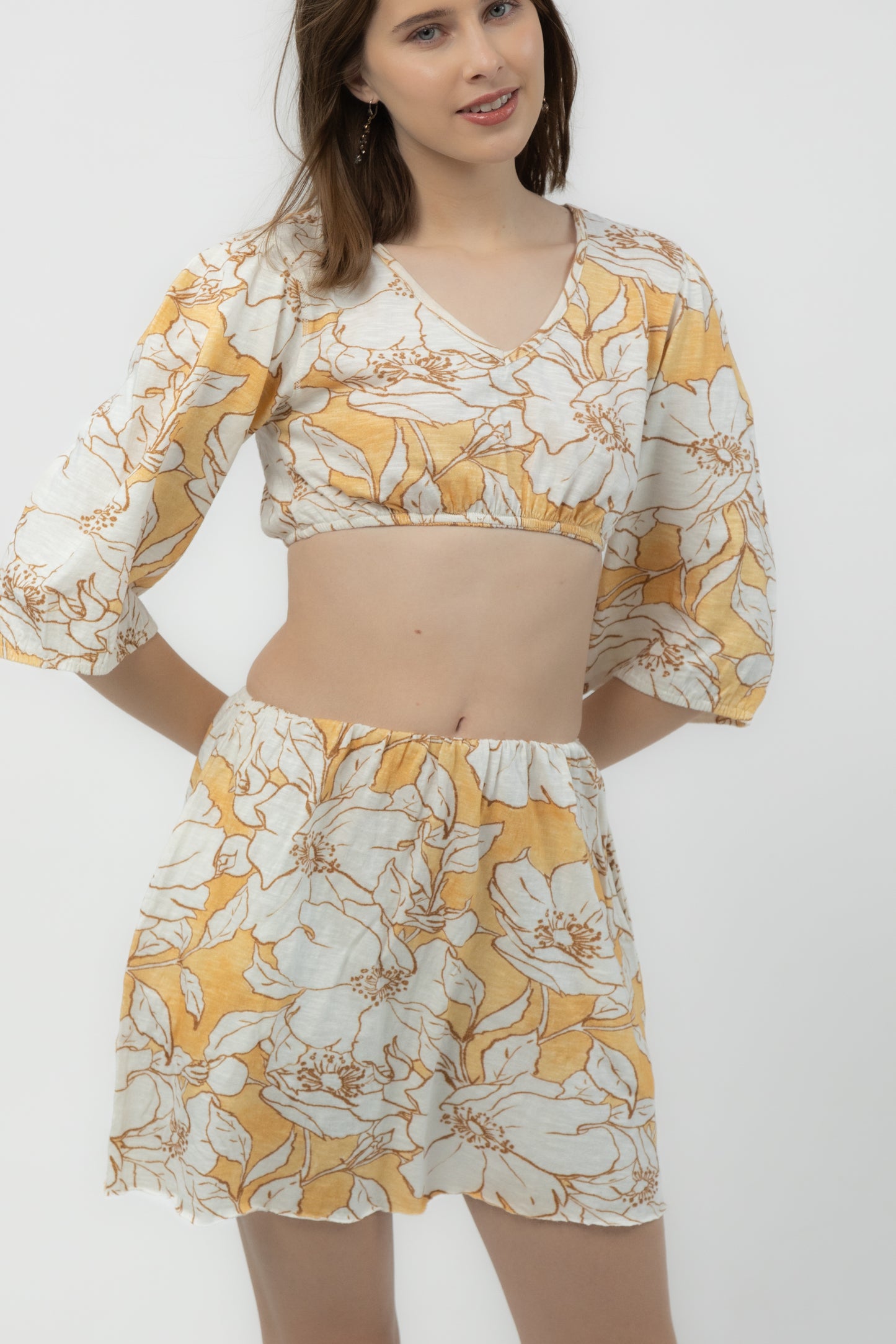 English Rose Top & Mini Skirt Co-Ord Set