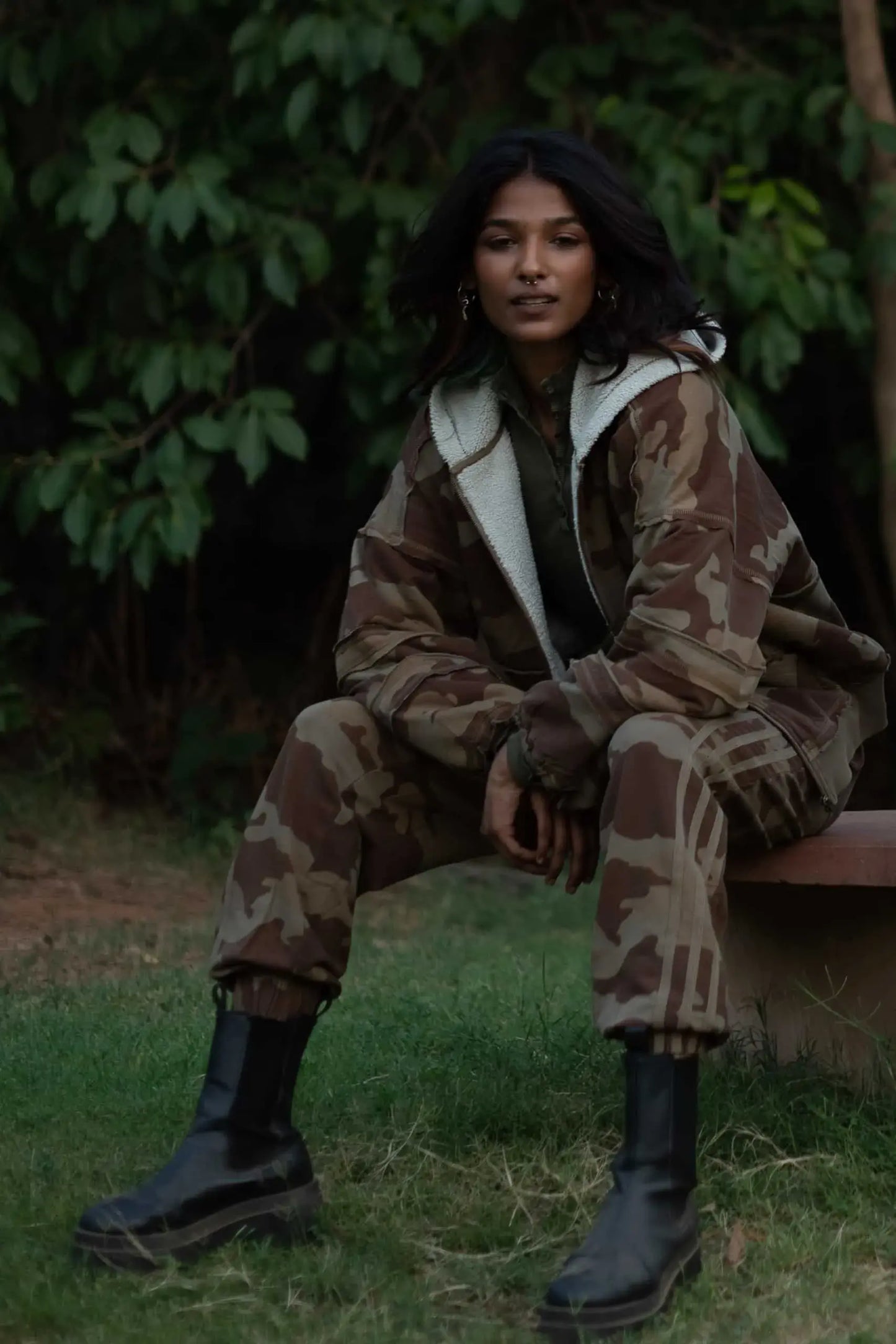 Snowdrop Jogger (Camo Print) - PURPLE POTATO