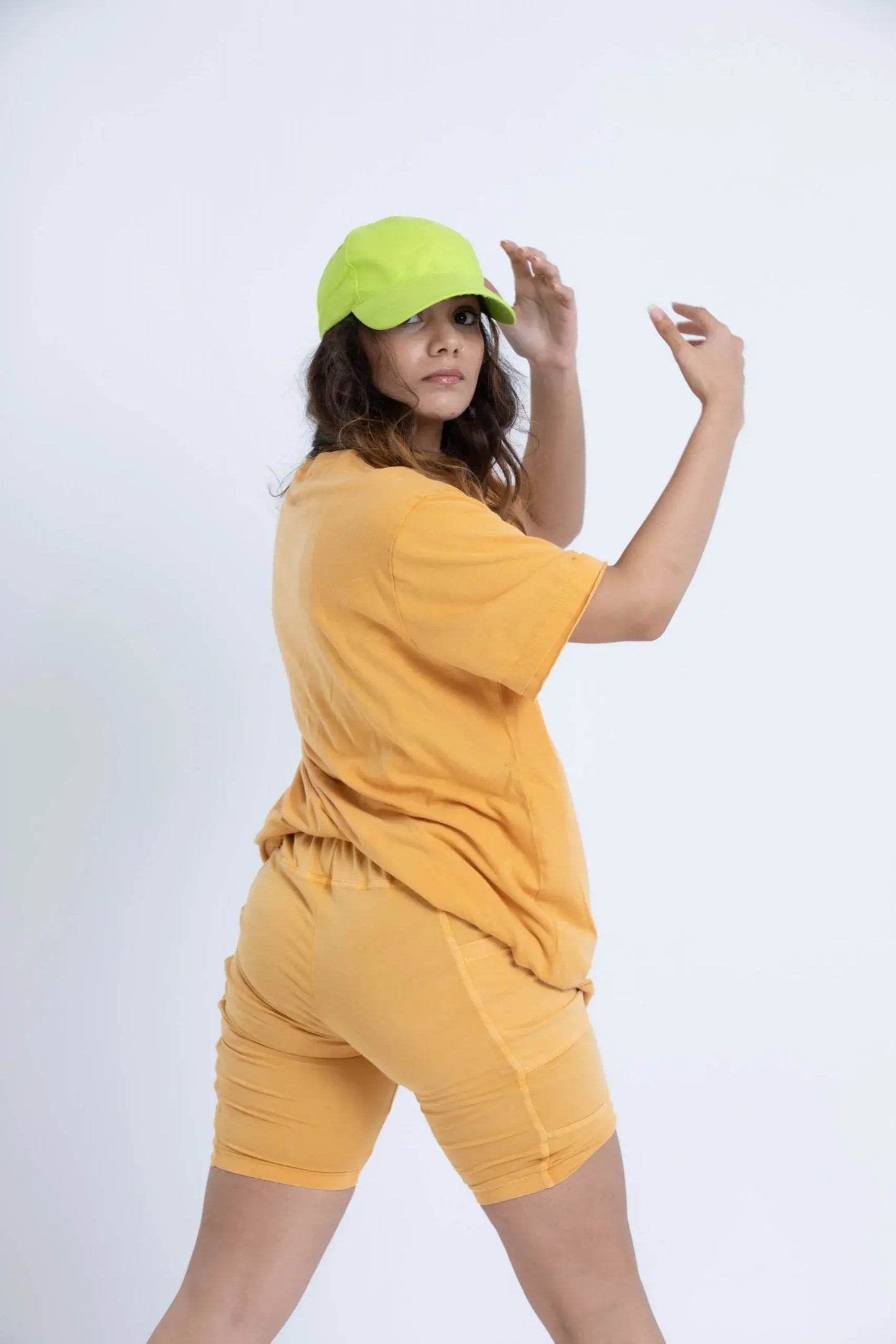 Stalk Cycling Shorts (Mango) - PURPLE POTATO