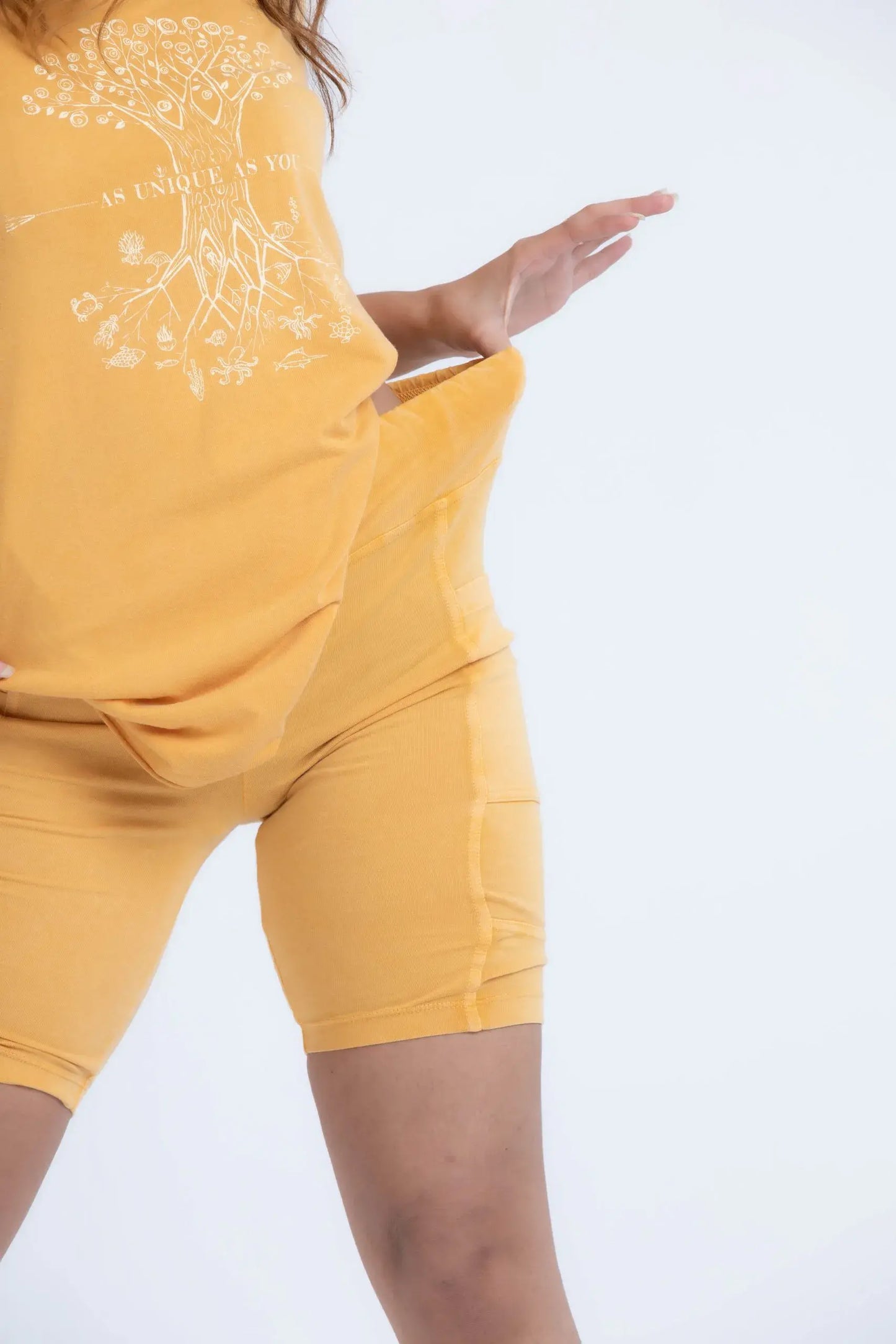 Stalk Cycling Shorts (Mango) - PURPLE POTATO