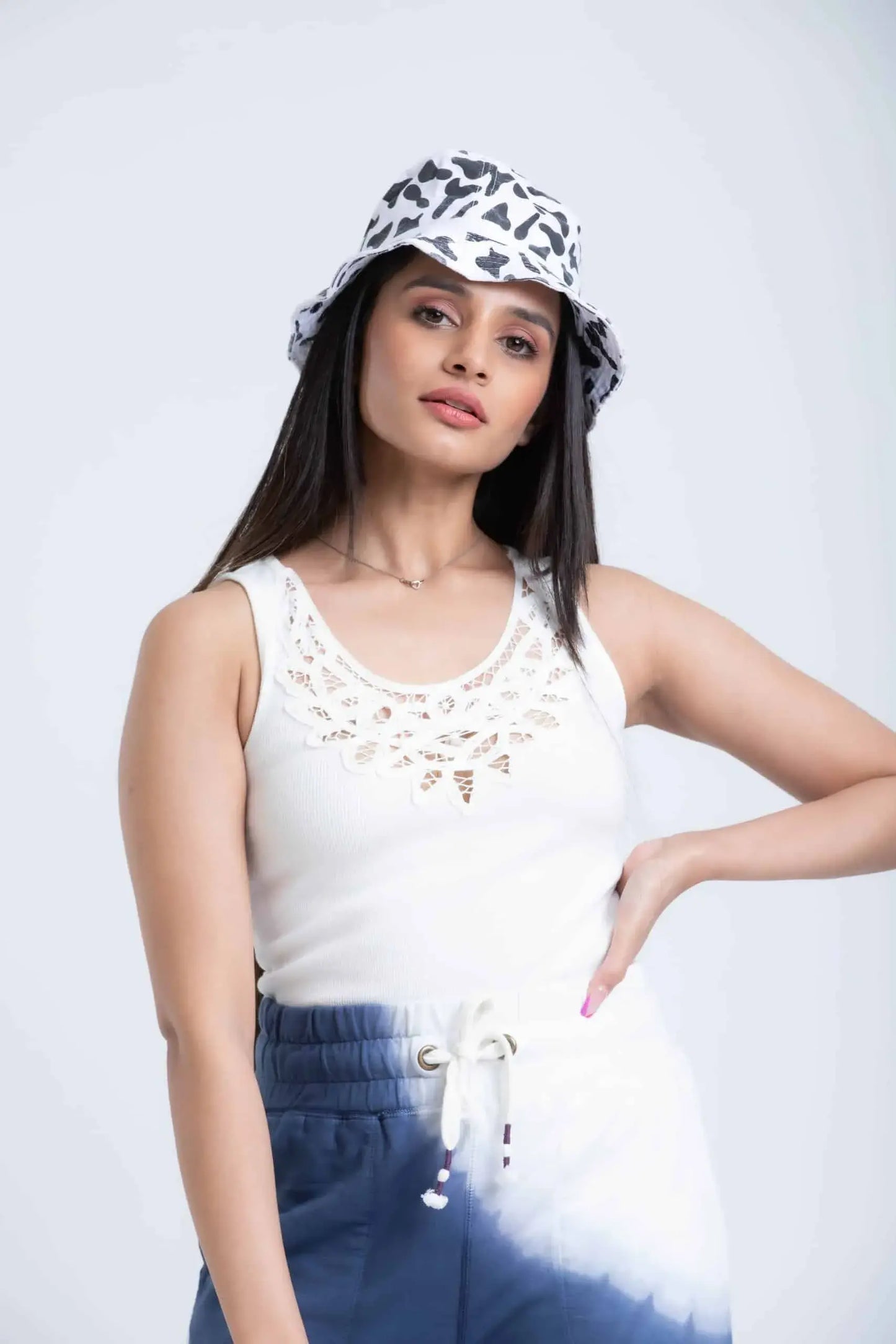 Sweetpea Lacy Tank (Ivory) - PURPLE POTATO
