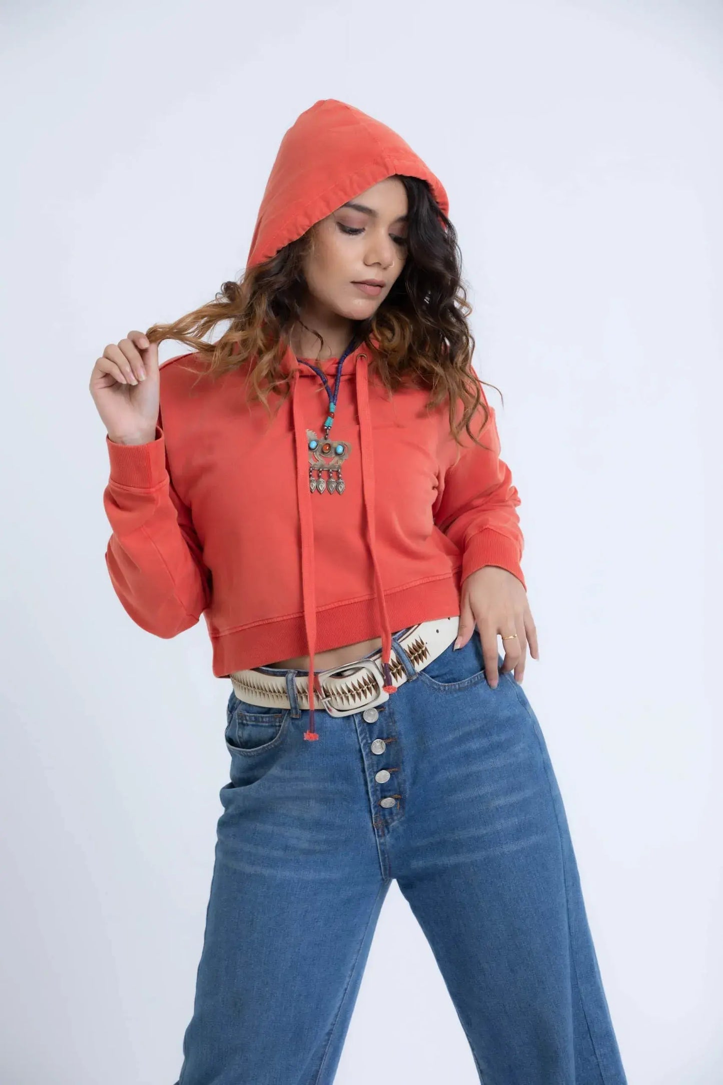 Violet Crop Hoodie (Pepper) - PURPLE POTATO