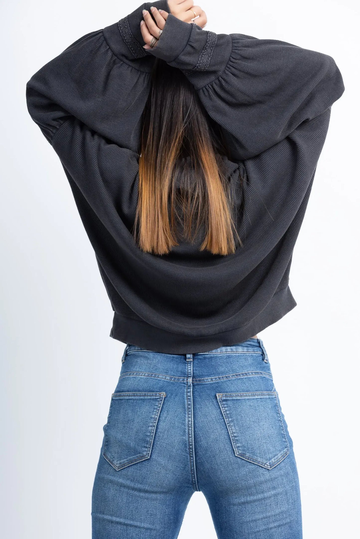 White Lily Top (Charcoal) - PURPLE POTATO
