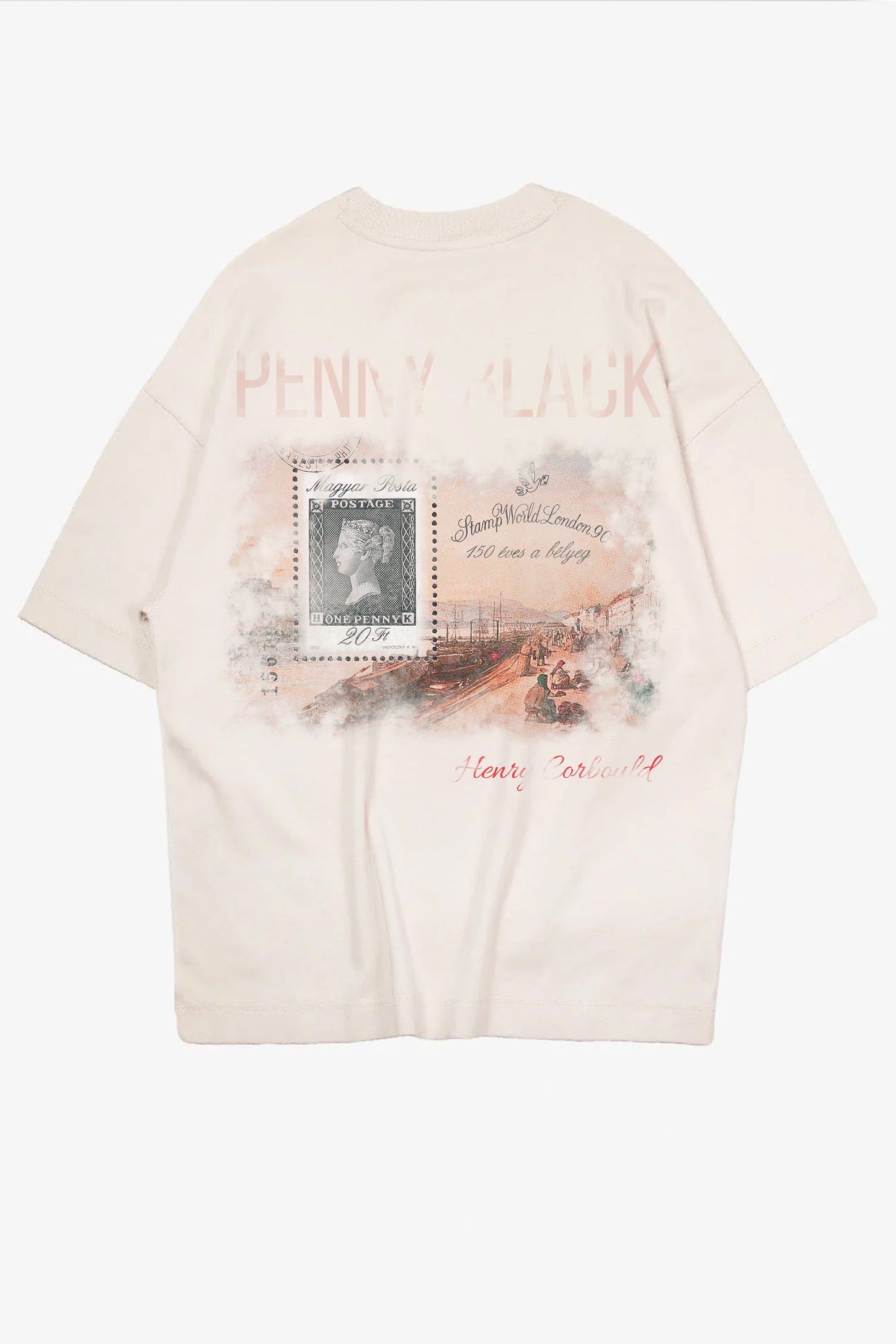 Penny Black Stamp Oversized T-shirt