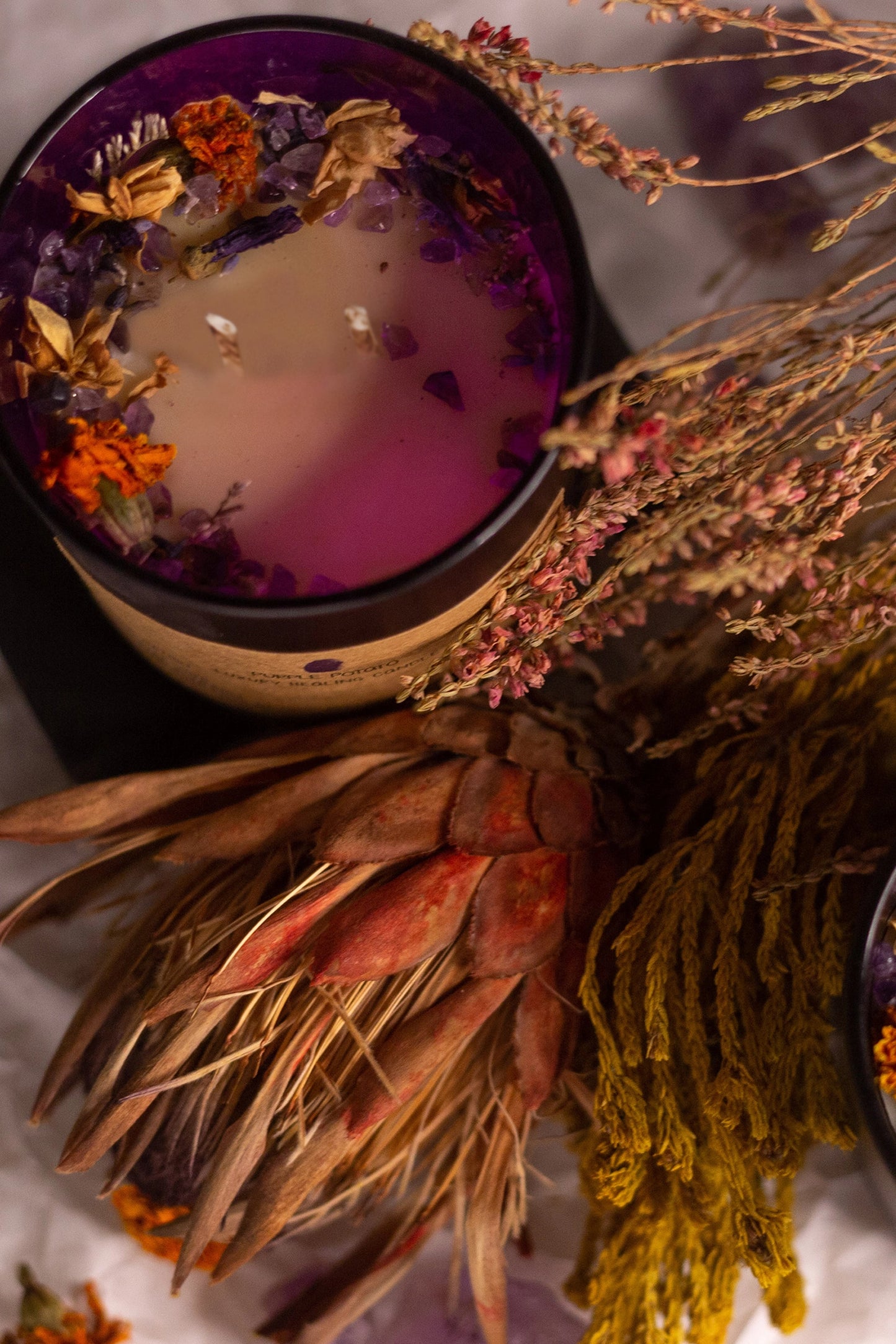 Peace Within Amethyst Candle (Purple Jar)