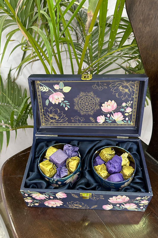 Blue Festive Lotus Box | Wax Melts