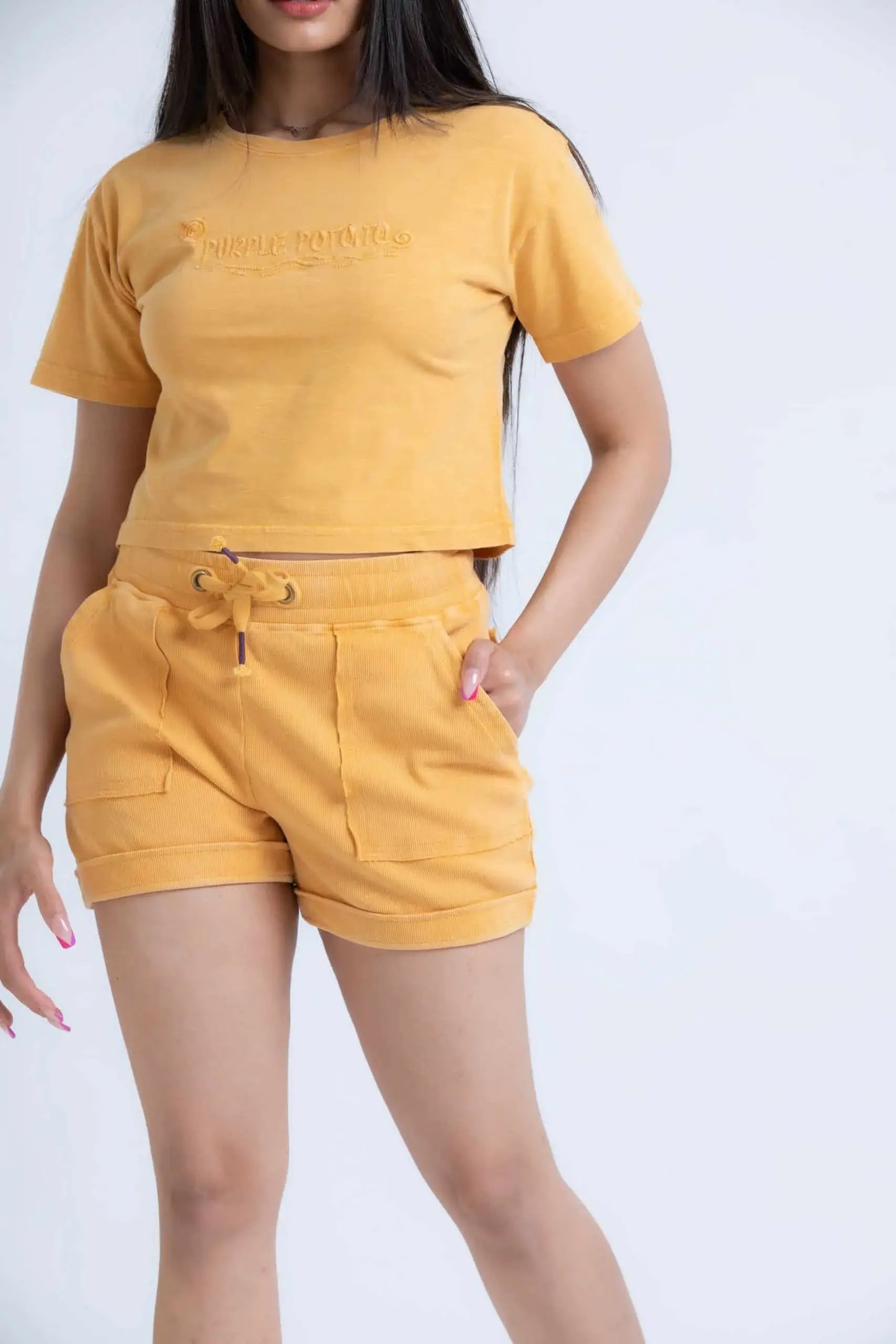 Clover Antique Shorts (Mango) - PURPLE POTATO