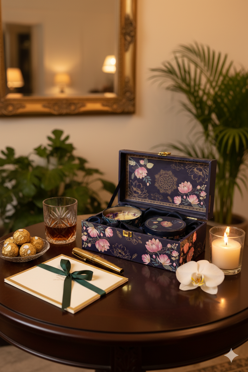 Blue Lotus Gift Box | Set of 2 Candles