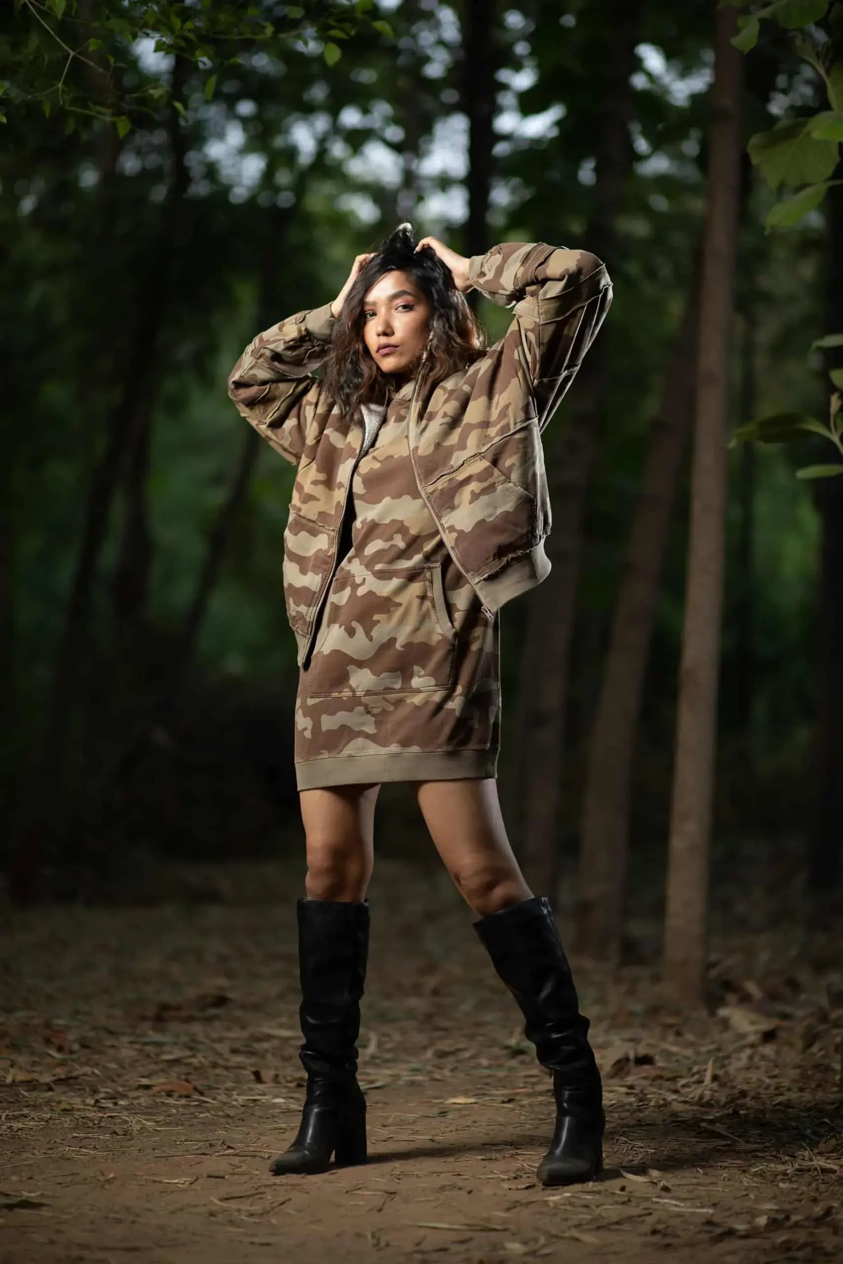 Camo clearance jacket dress