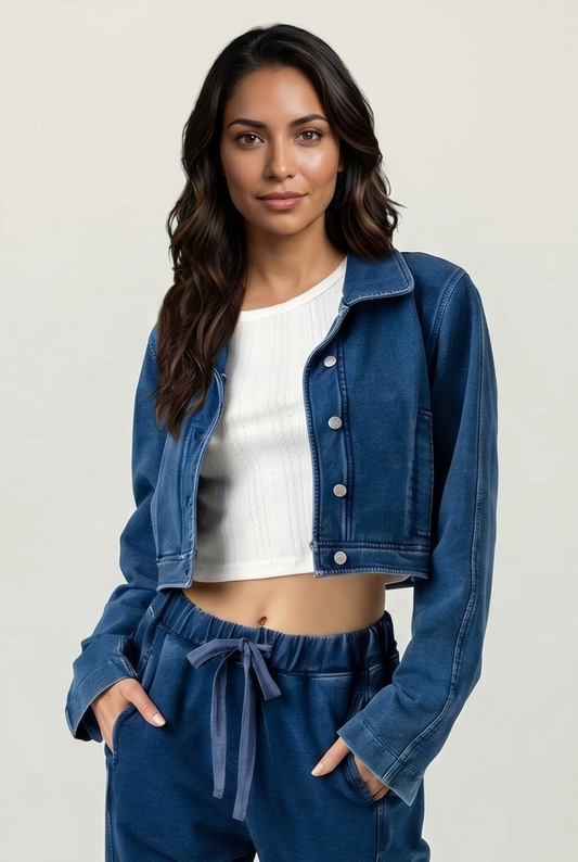 The Indigo Iris Jacket (Medium Wash)
