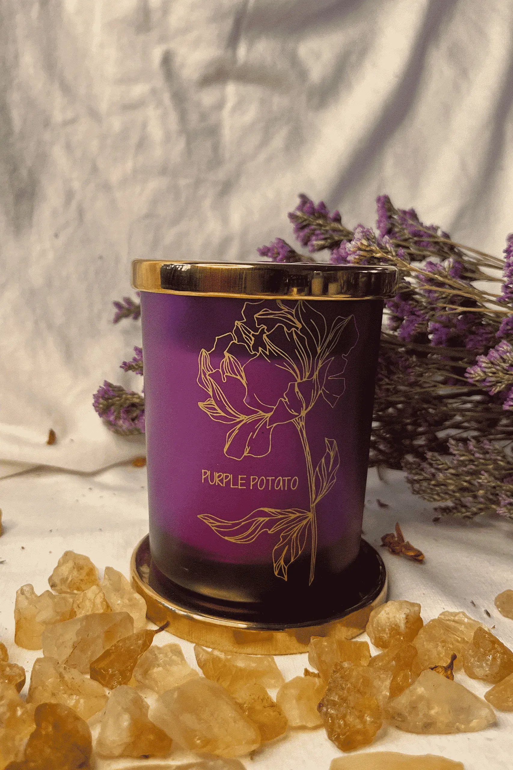 Petals & Peppers Garnet Candle - PURPLE POTATO