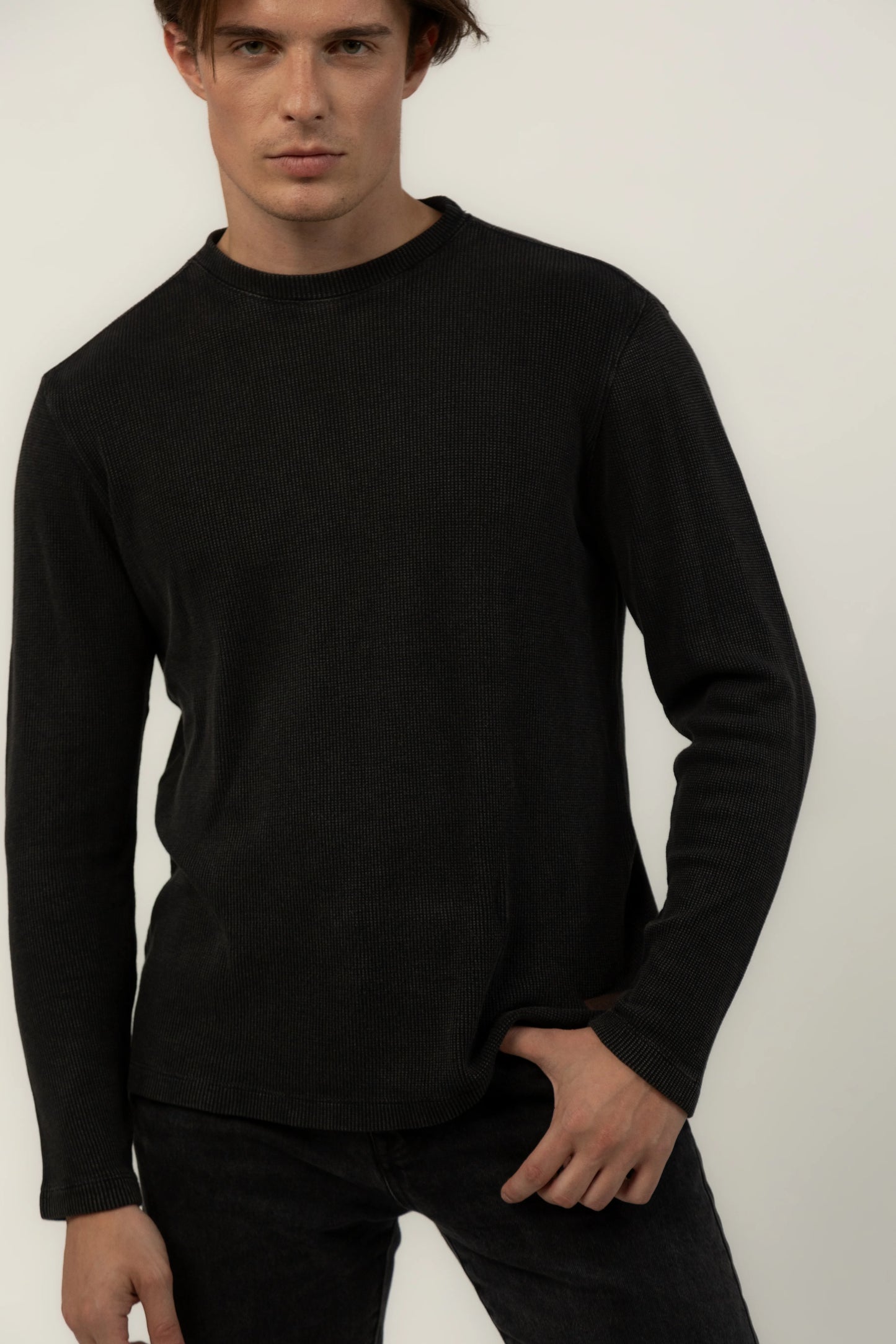 Basic Waffle Long Sleeve Tee