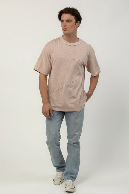 Salmon Raw Edge Tee