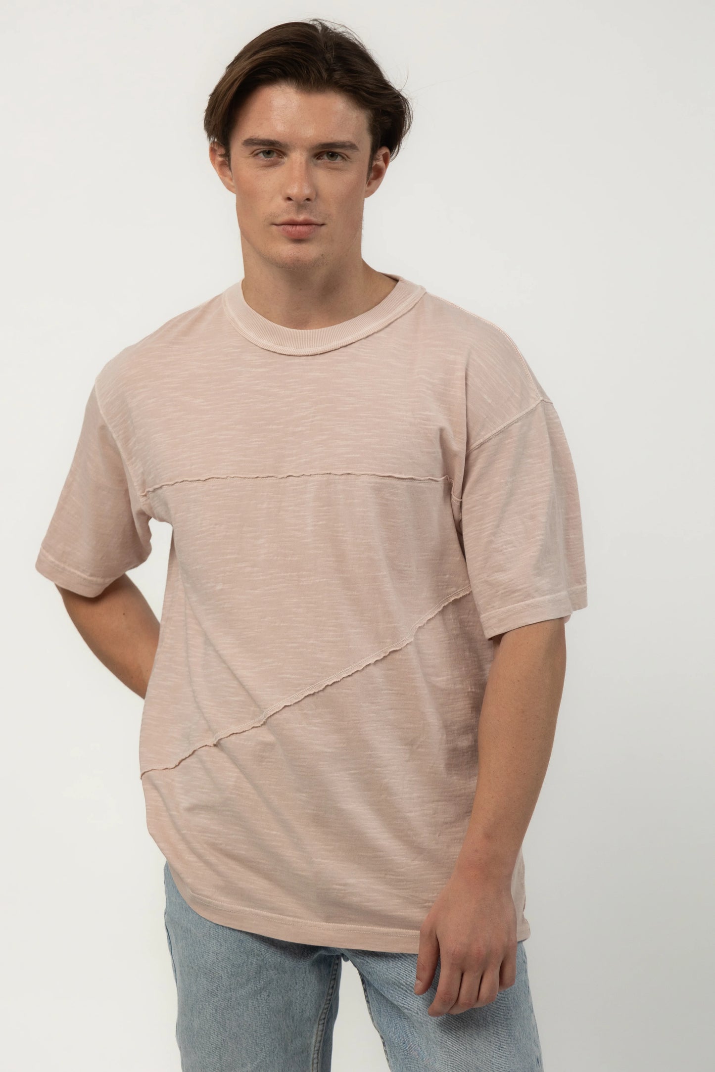 Salmon Raw Edge Tee