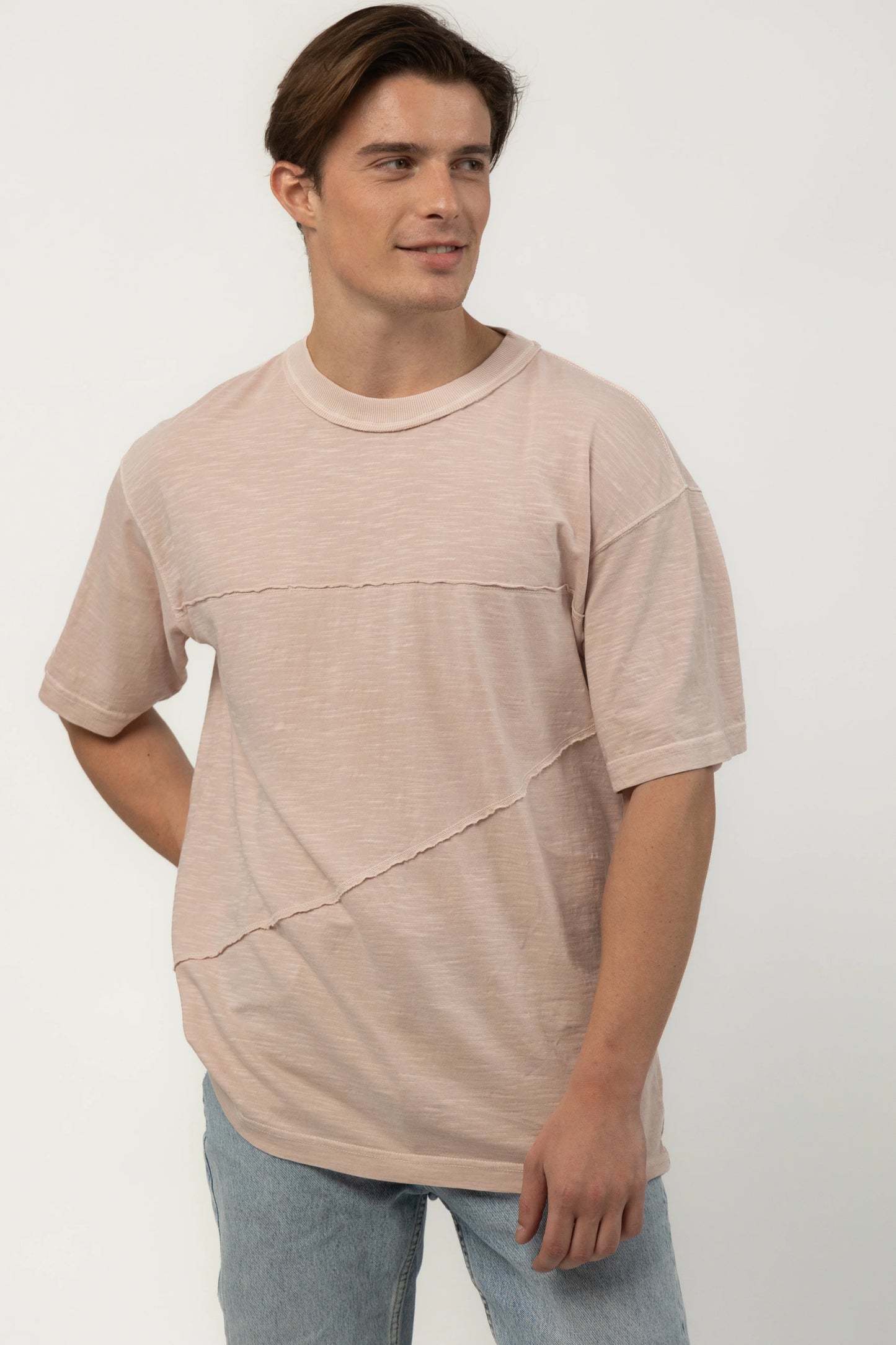 Salmon Raw Edge Tee