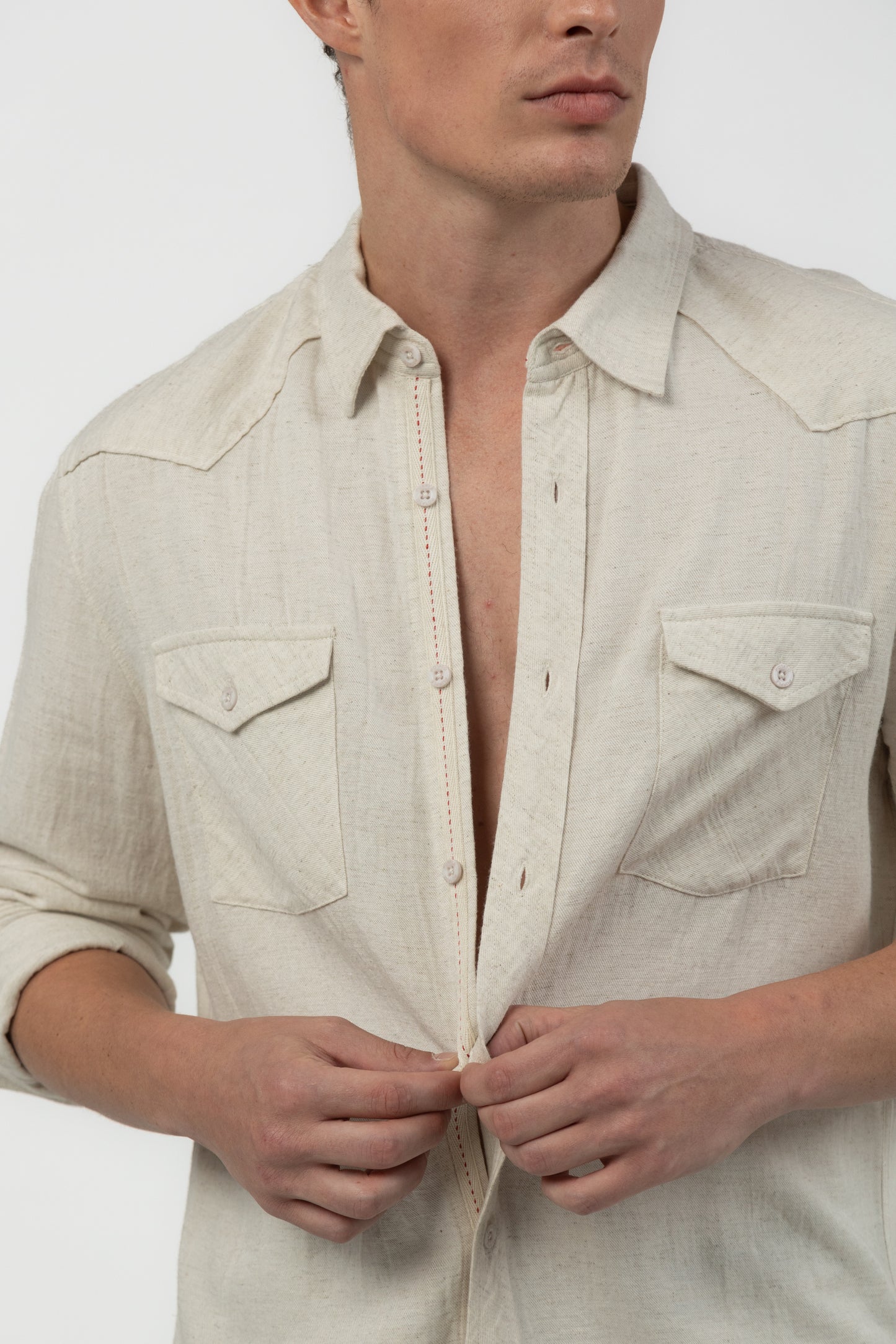 Men's Linen Work Shirt